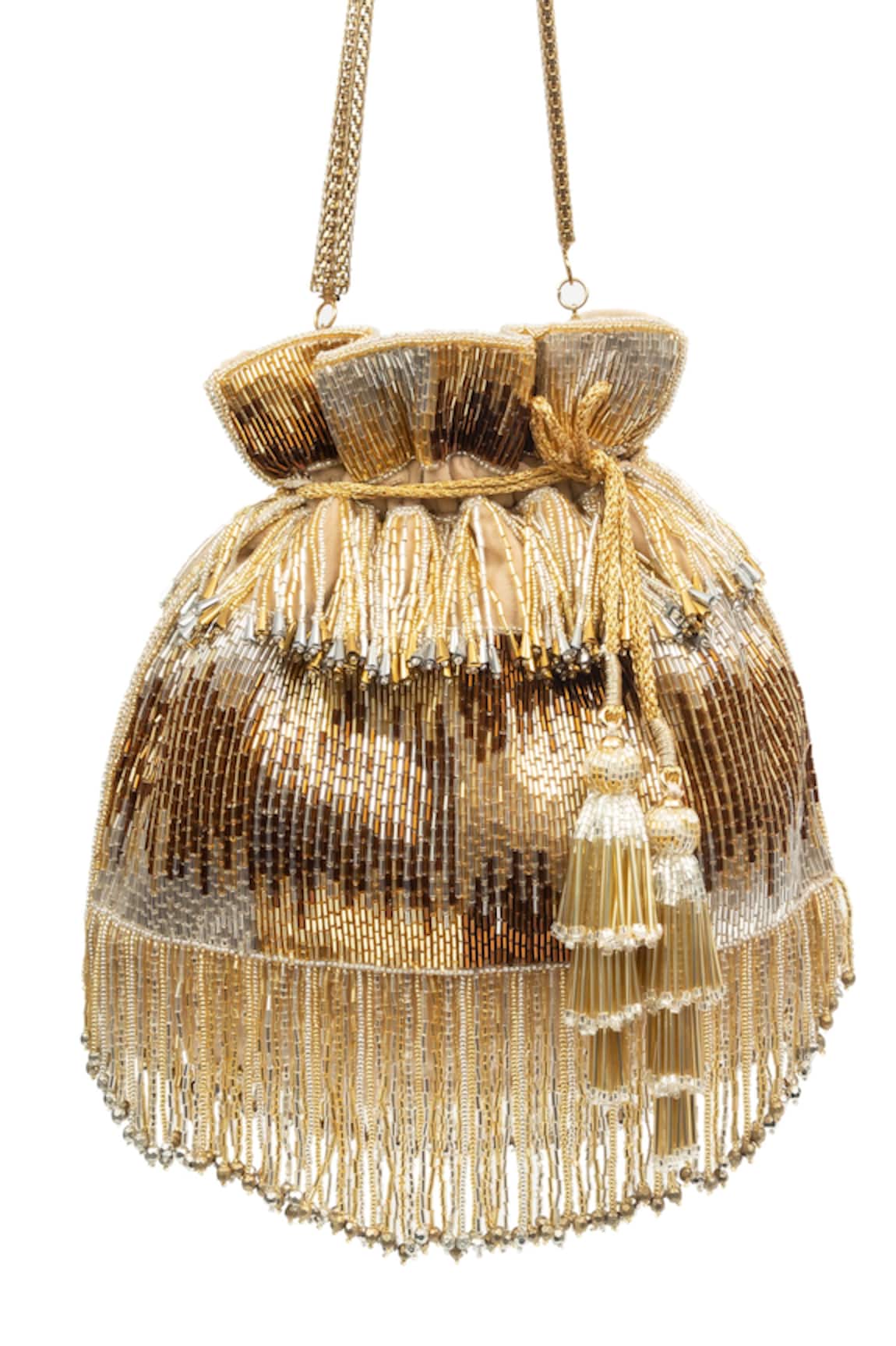SG Collection By Sonia Gulrajani Torro Velvet Embroidered Potli Bag 