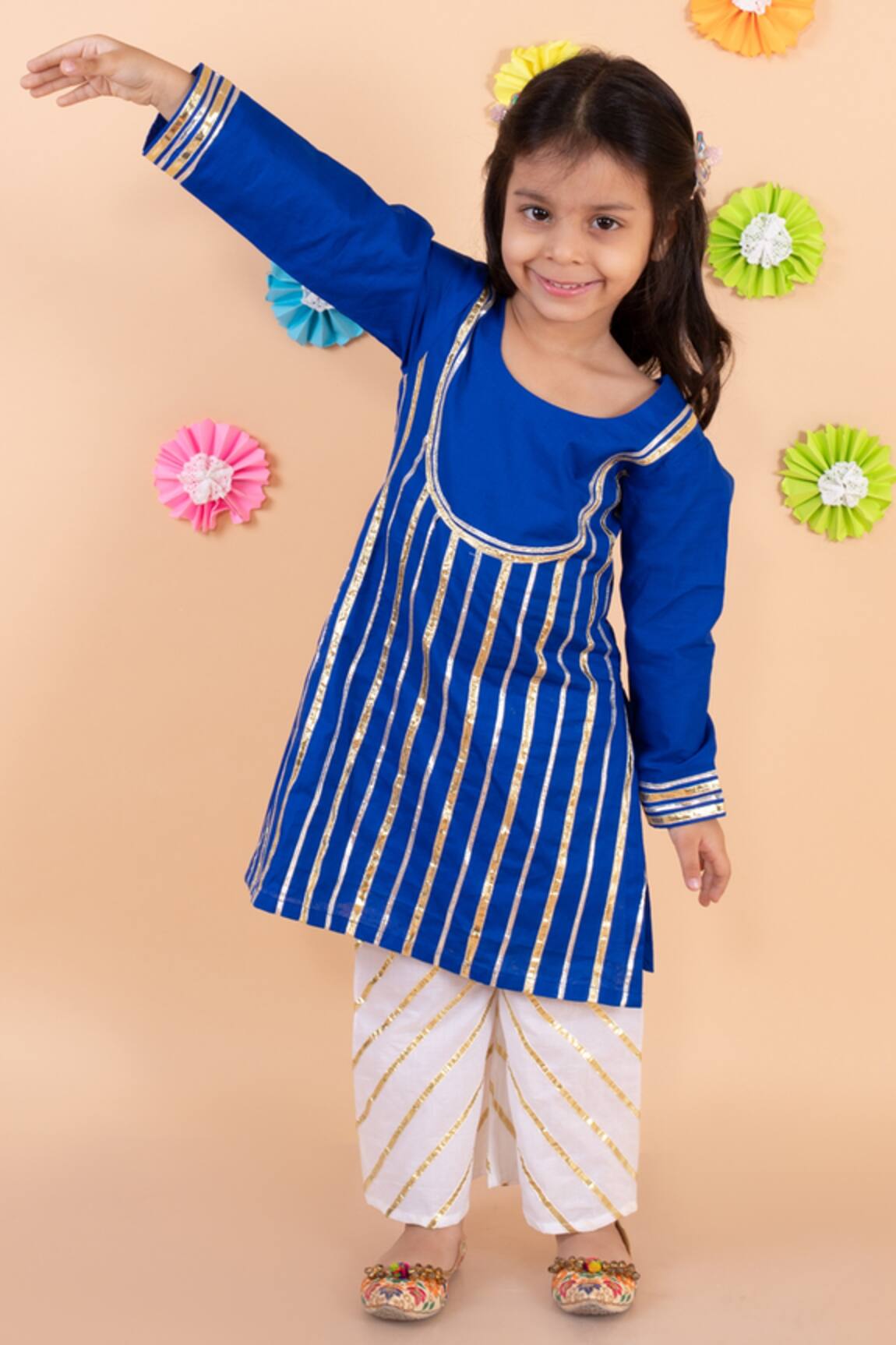 Tiny Pants Embroidered A Line Kurta & Palazzo Set