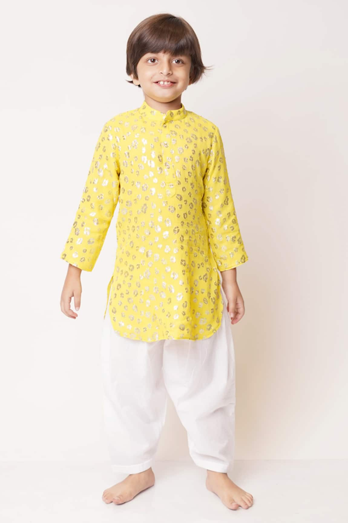 Tiny Pants Woven Motifs Kurta & Pyjama Set