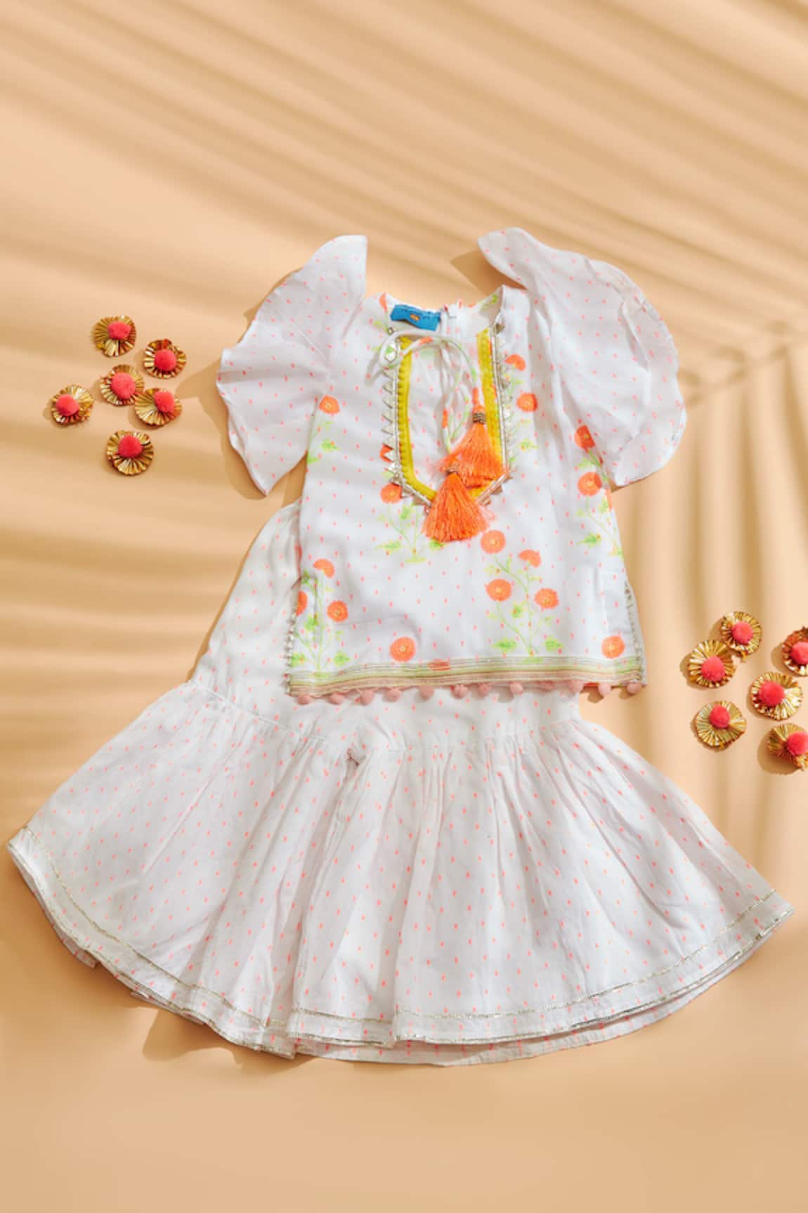 The Plum Bum Printed Kurta & Sharara Set 