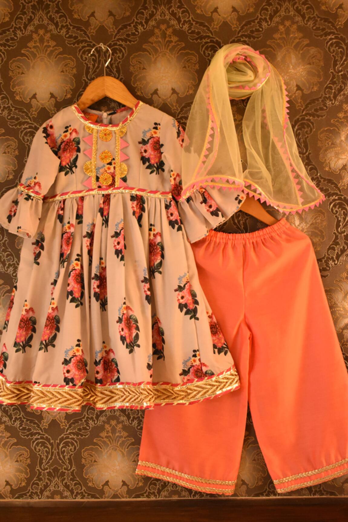 The Plum Bum Printed Anarkali & Palazzo Set 