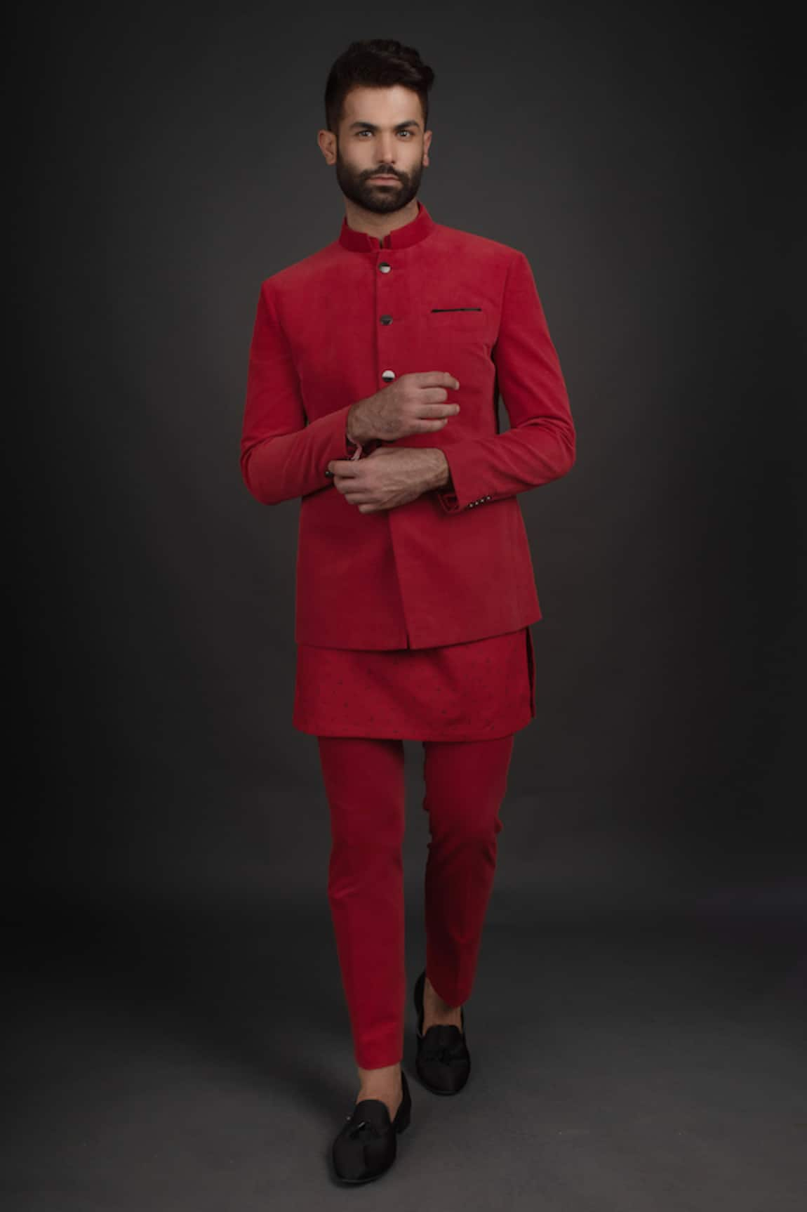 Prima Czar Button Down Bandhgala & Kurta Set