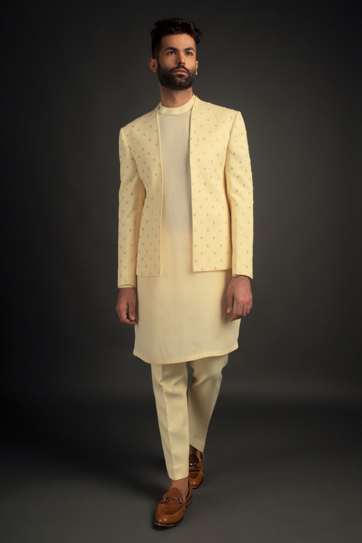 Prima Czar Embroidered Jacket & Kurta Set