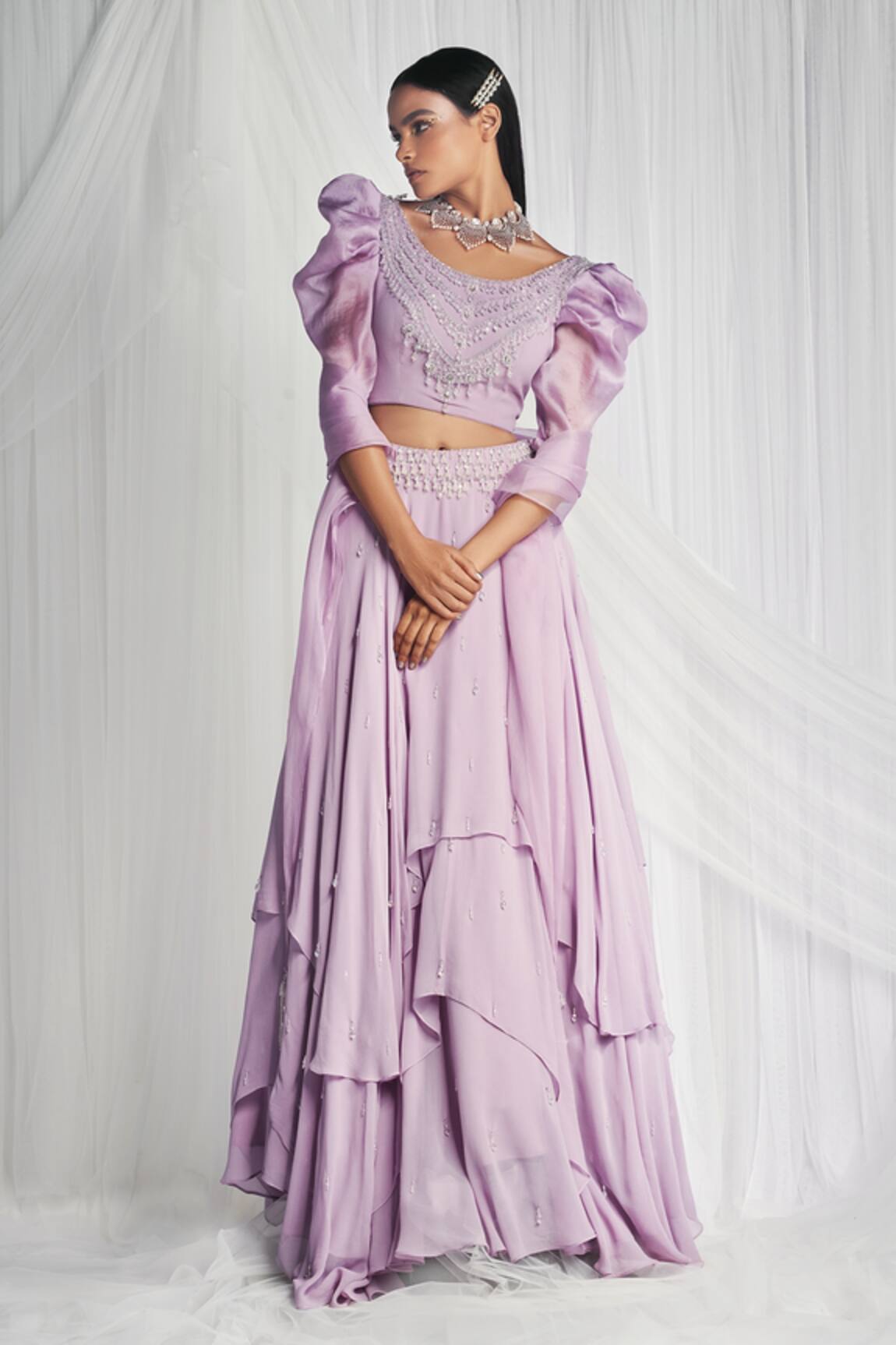 Mala And Kinnary Layered Lehenga Set 