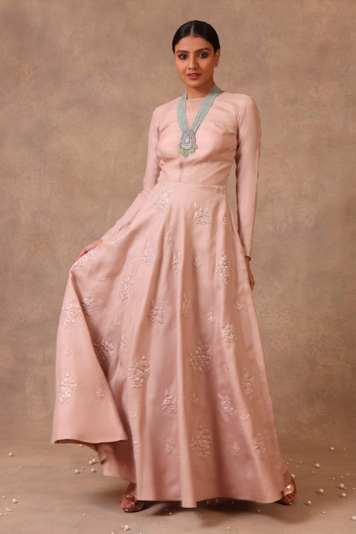 Trisvaraa Silk Organza Gown
