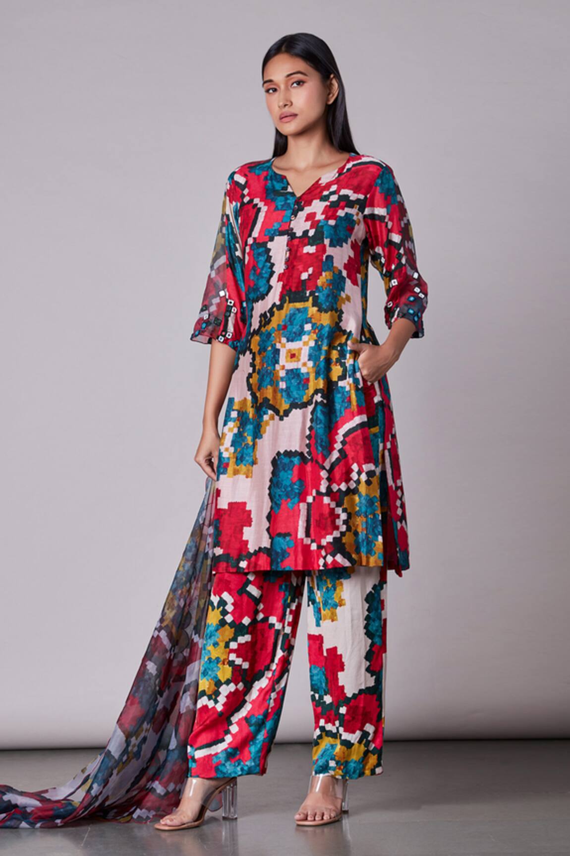 Saaksha & Kinni  Ikat Print Trousers