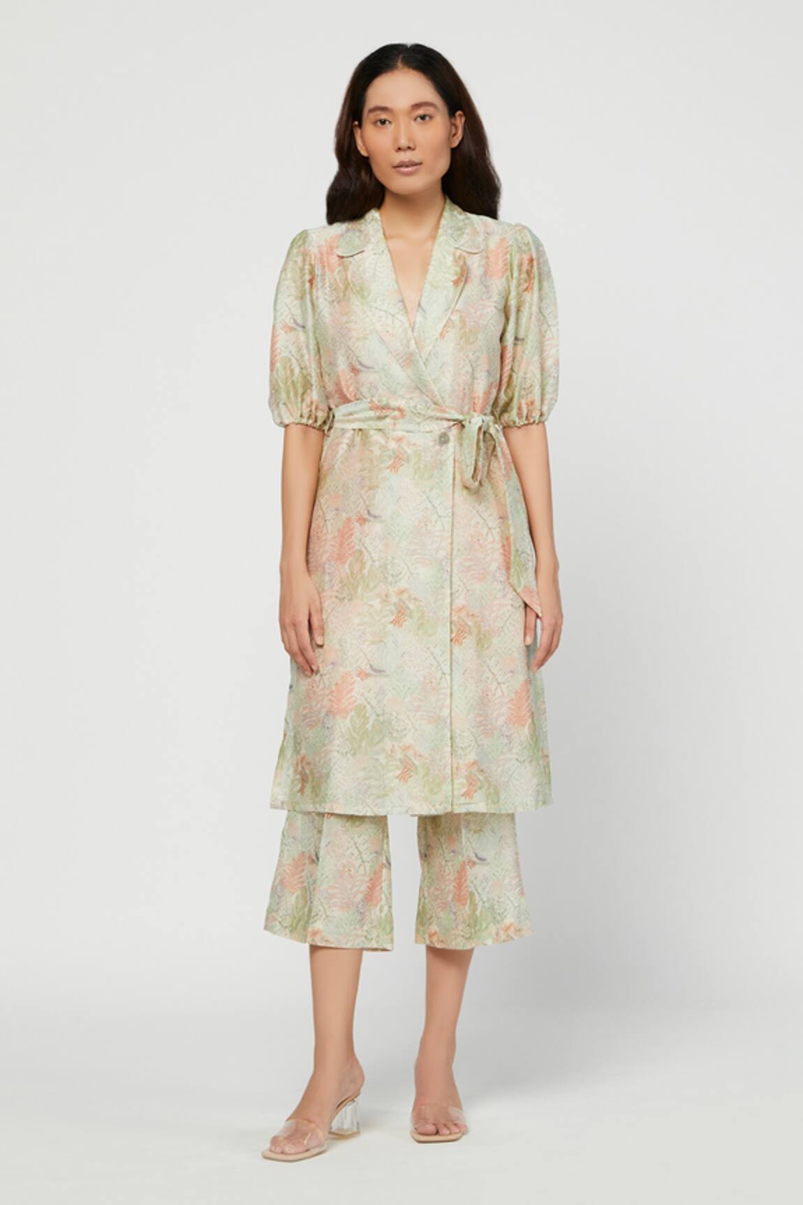 Meadow Silk Chanderi Terra Tunic & Pant Set