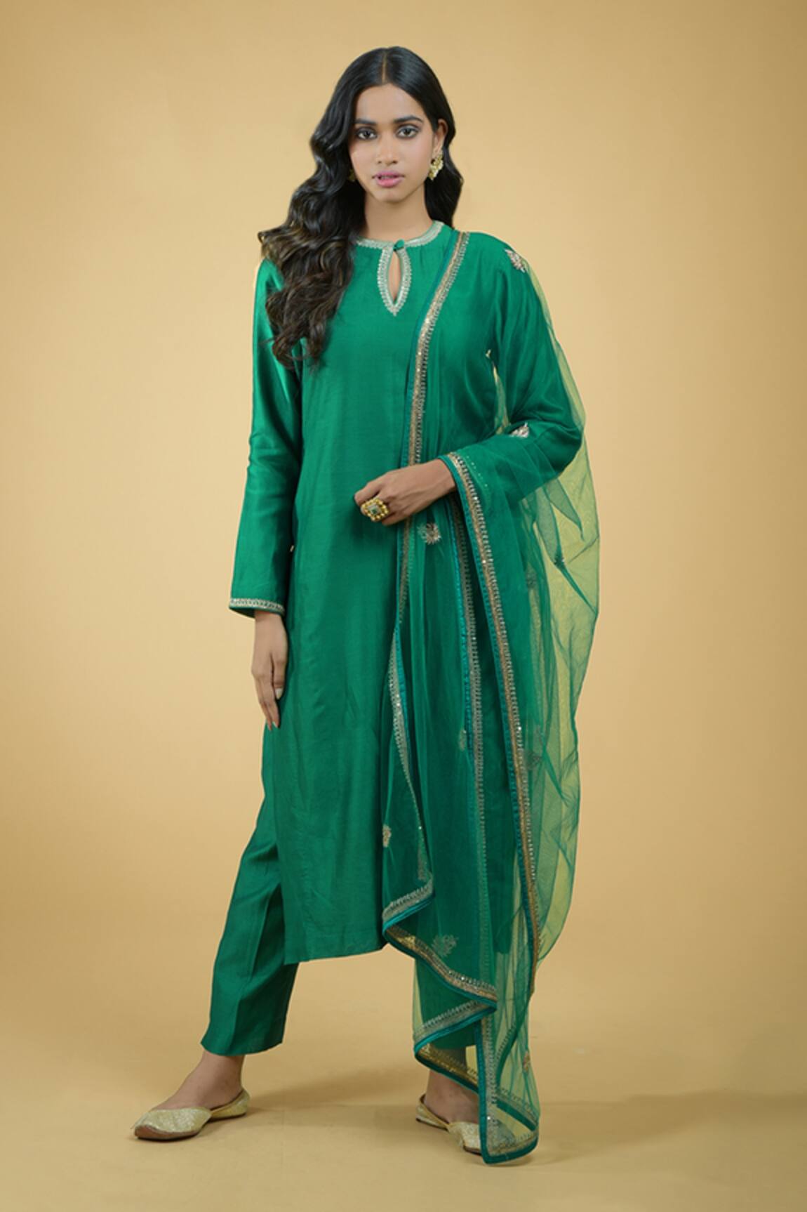 Talking Threads Chanderi Silk Kurta Set