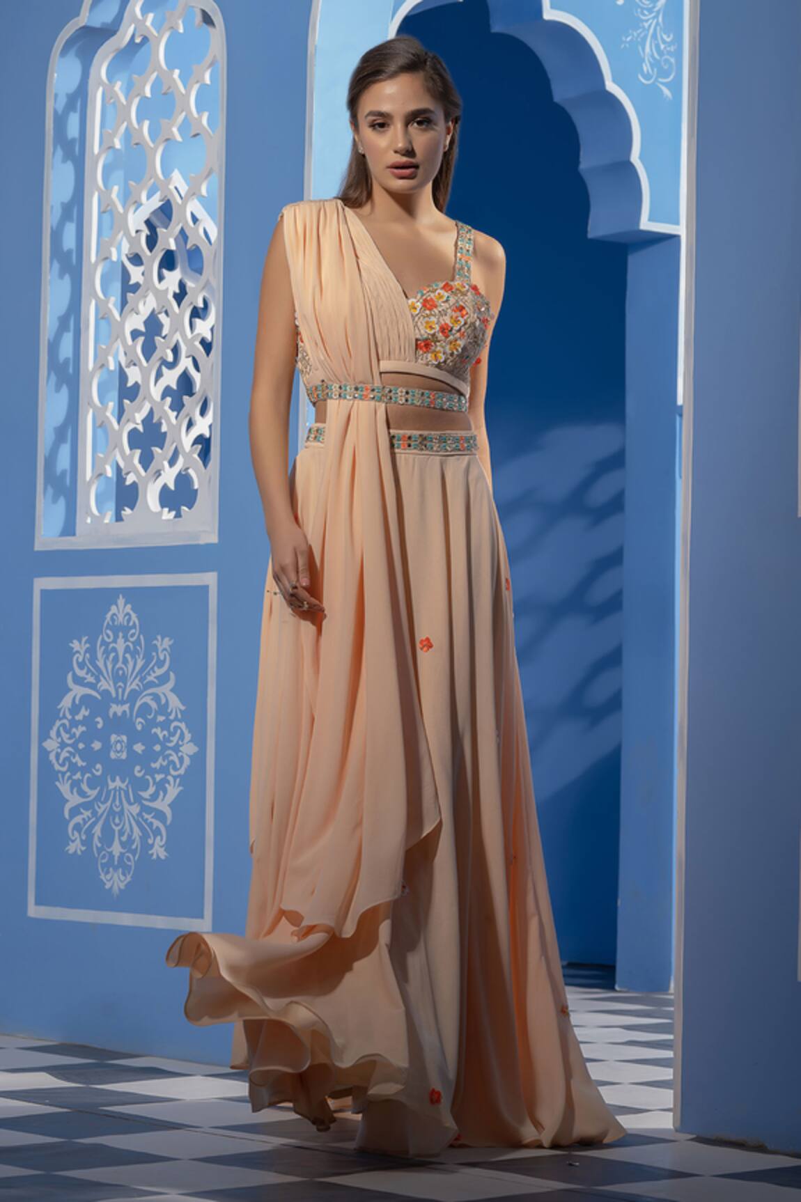 Tamaraa By Tahani Applique Lehenga Set 