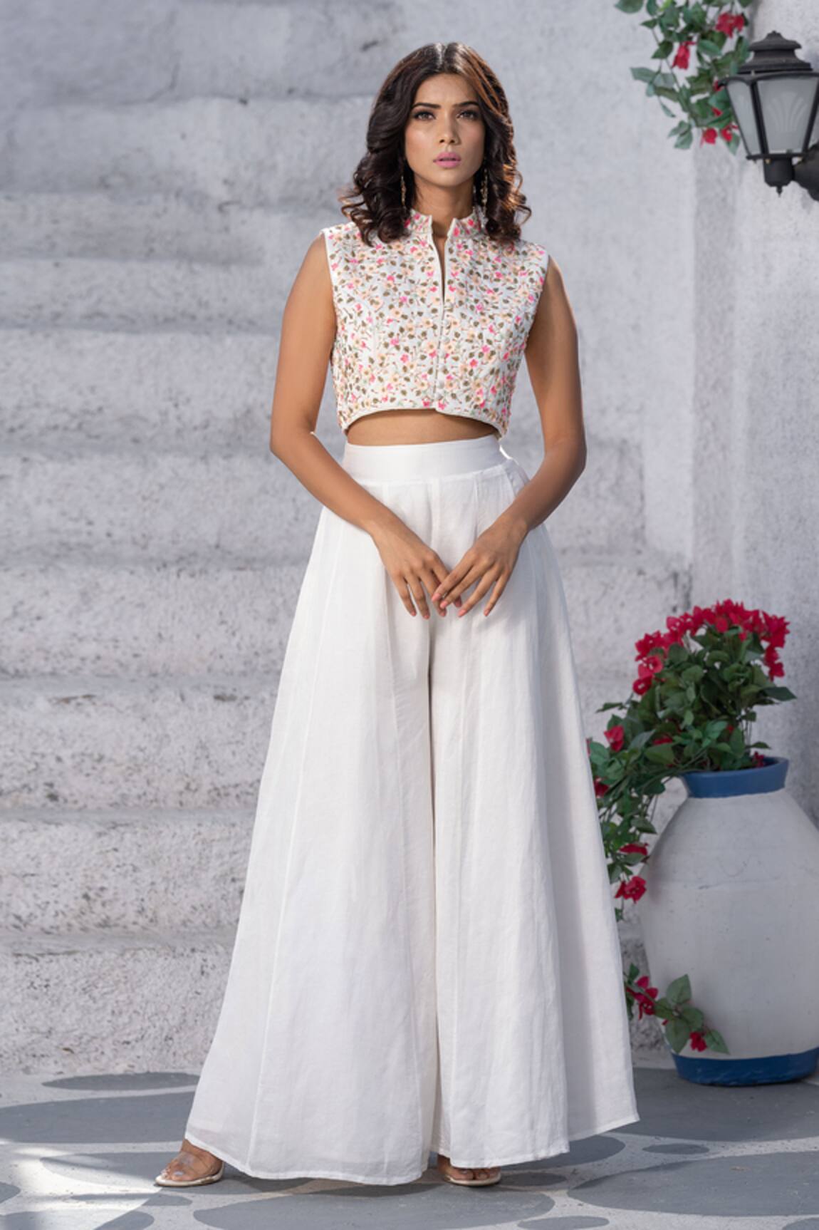 Tamaraa By Tahani Linen Satin Pant Set