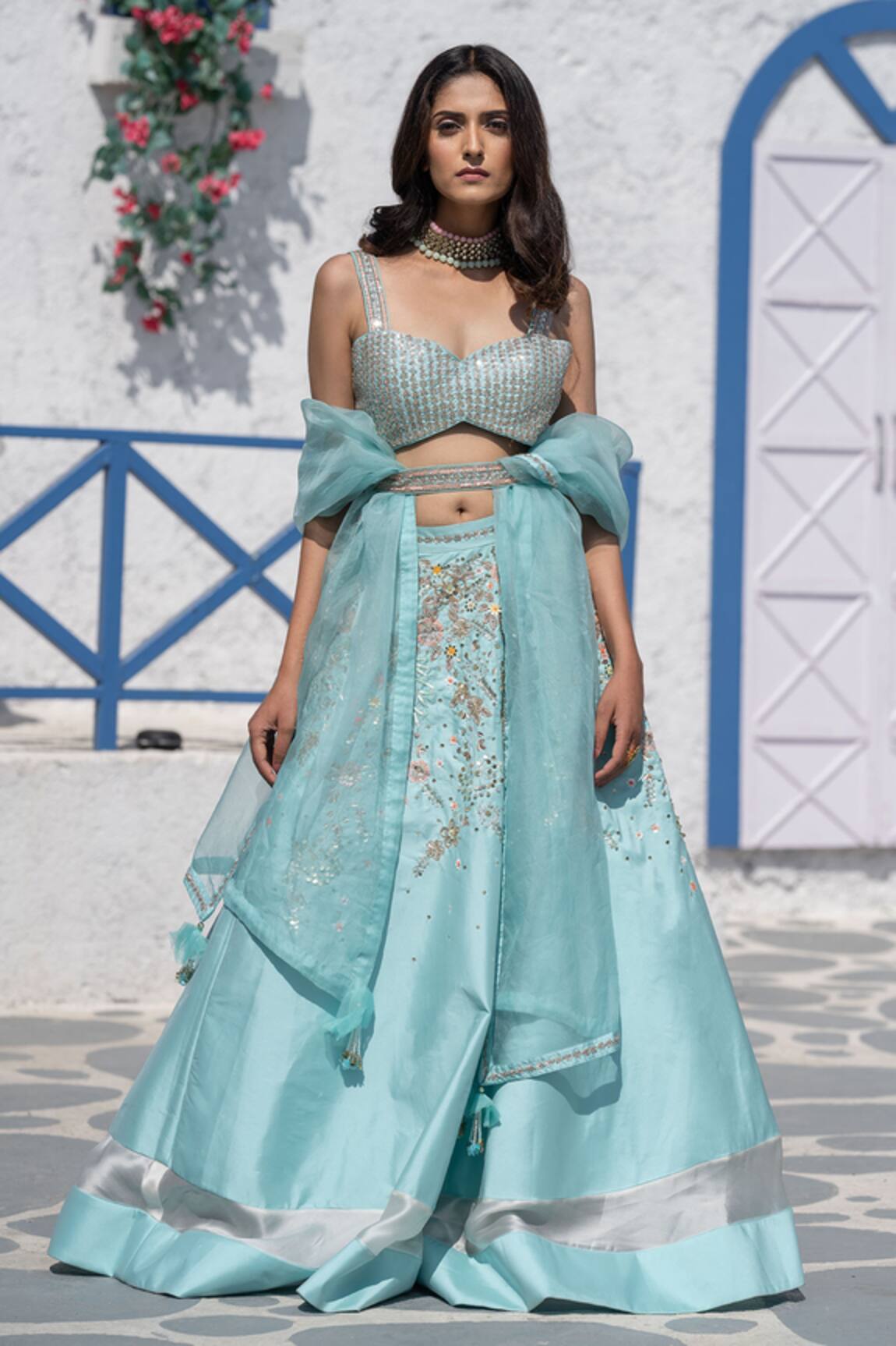 Tamaraa By Tahani Embroidered Lehenga Set