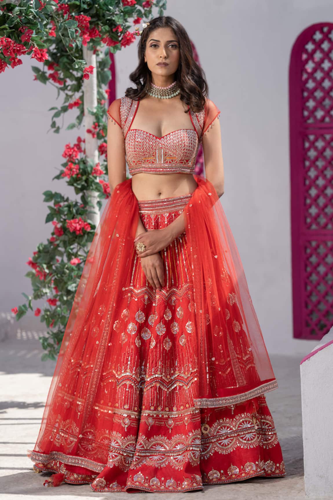 Tamaraa By Tahani Embroidered Bridal Lehenga Set