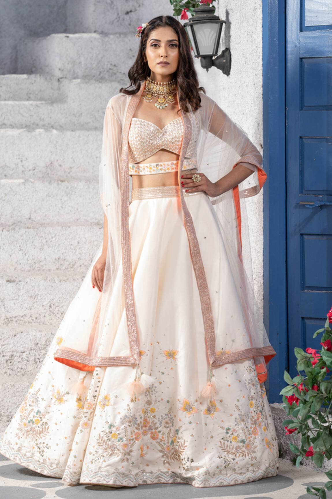 Tamaraa By Tahani Embroidered Lehenga Set