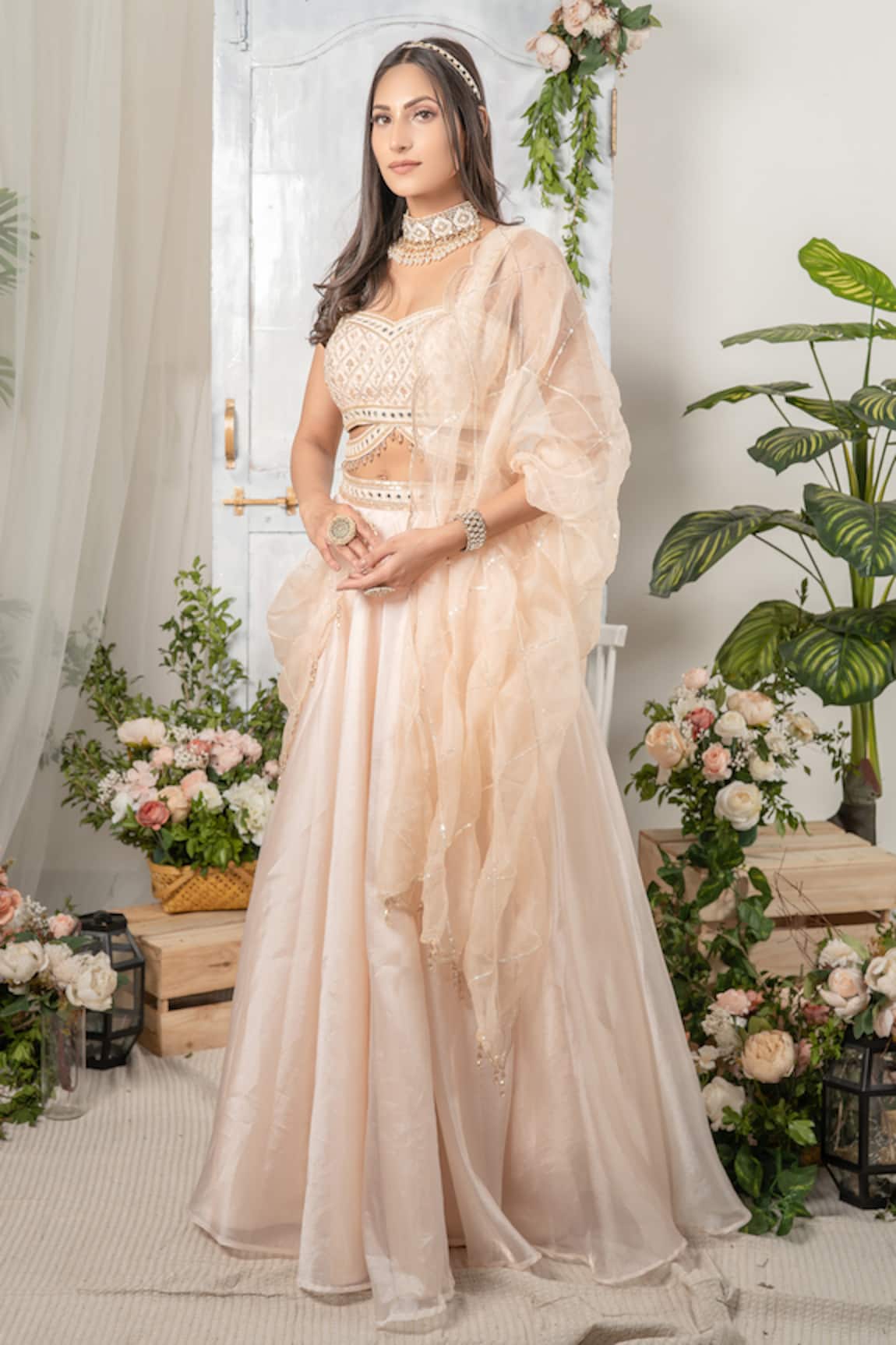 Tamaraa By Tahani Embroidered Lehenga Set