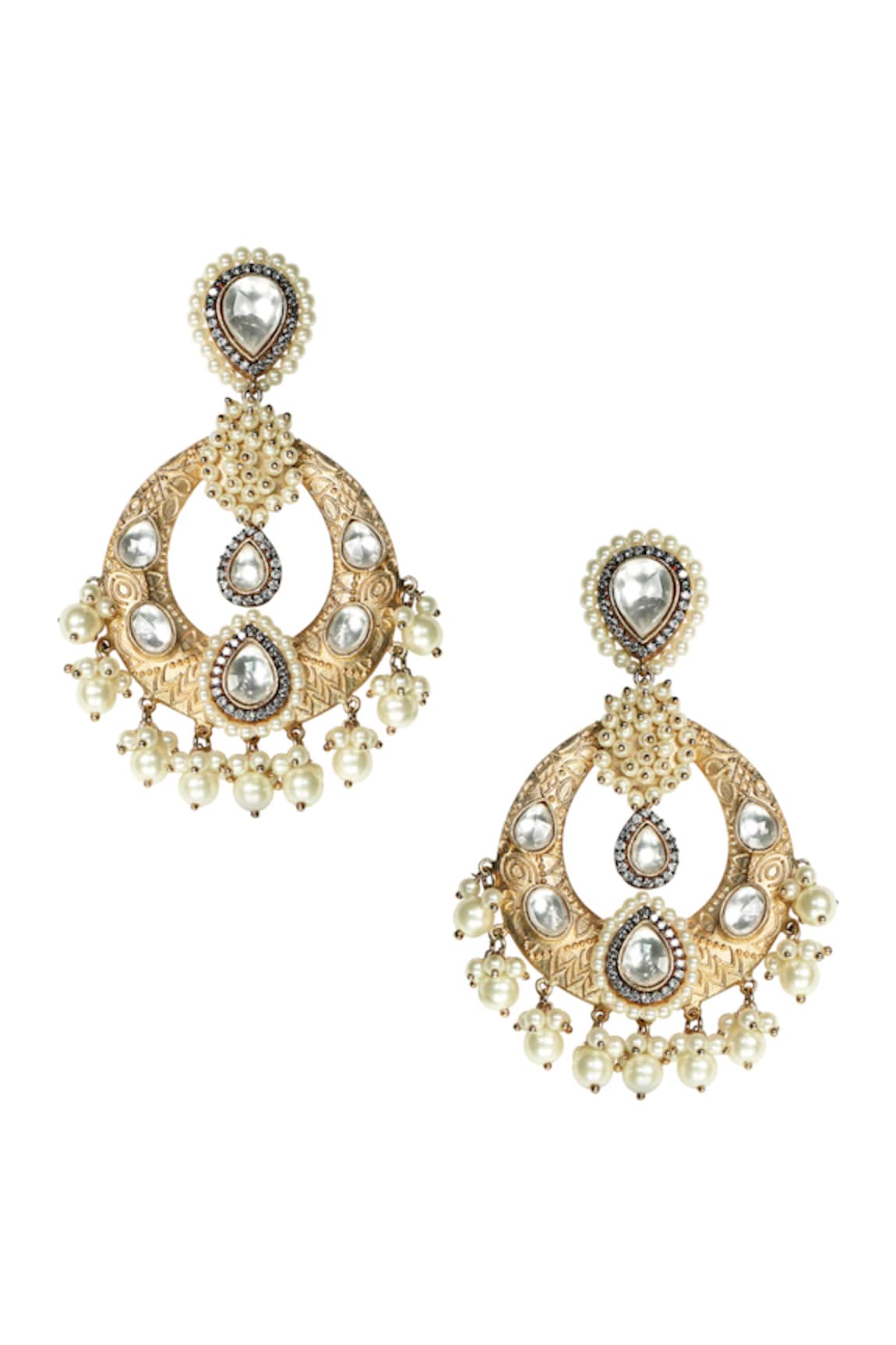 Tizora Kundan Bead Drop Danglers
