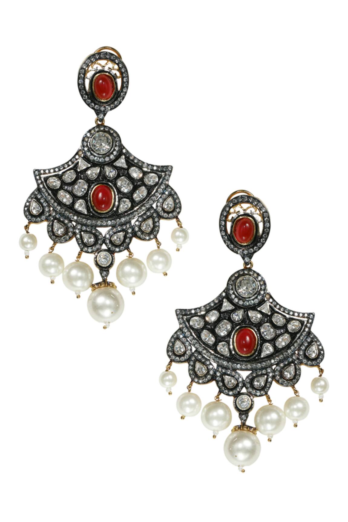 Tizora Antique Polki Danglers