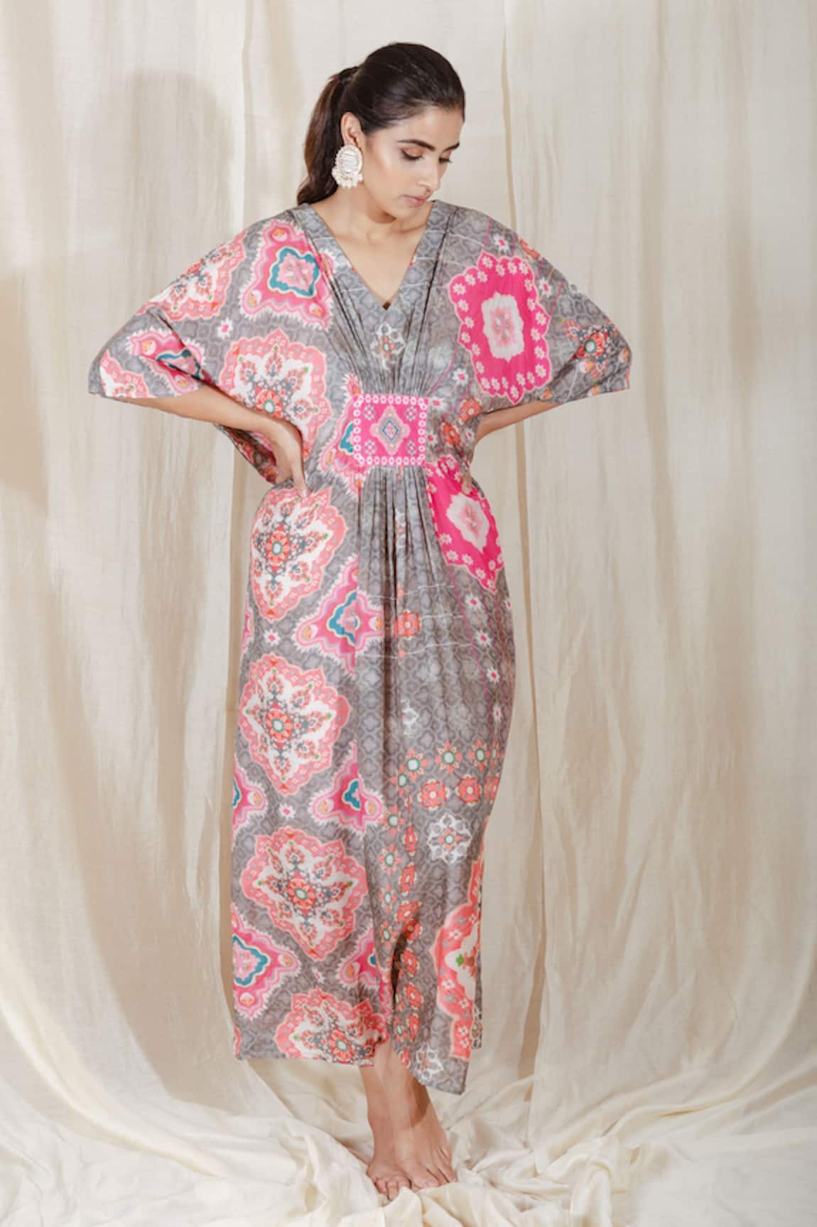 The Boozy Button Unconditional Printed Kaftan
