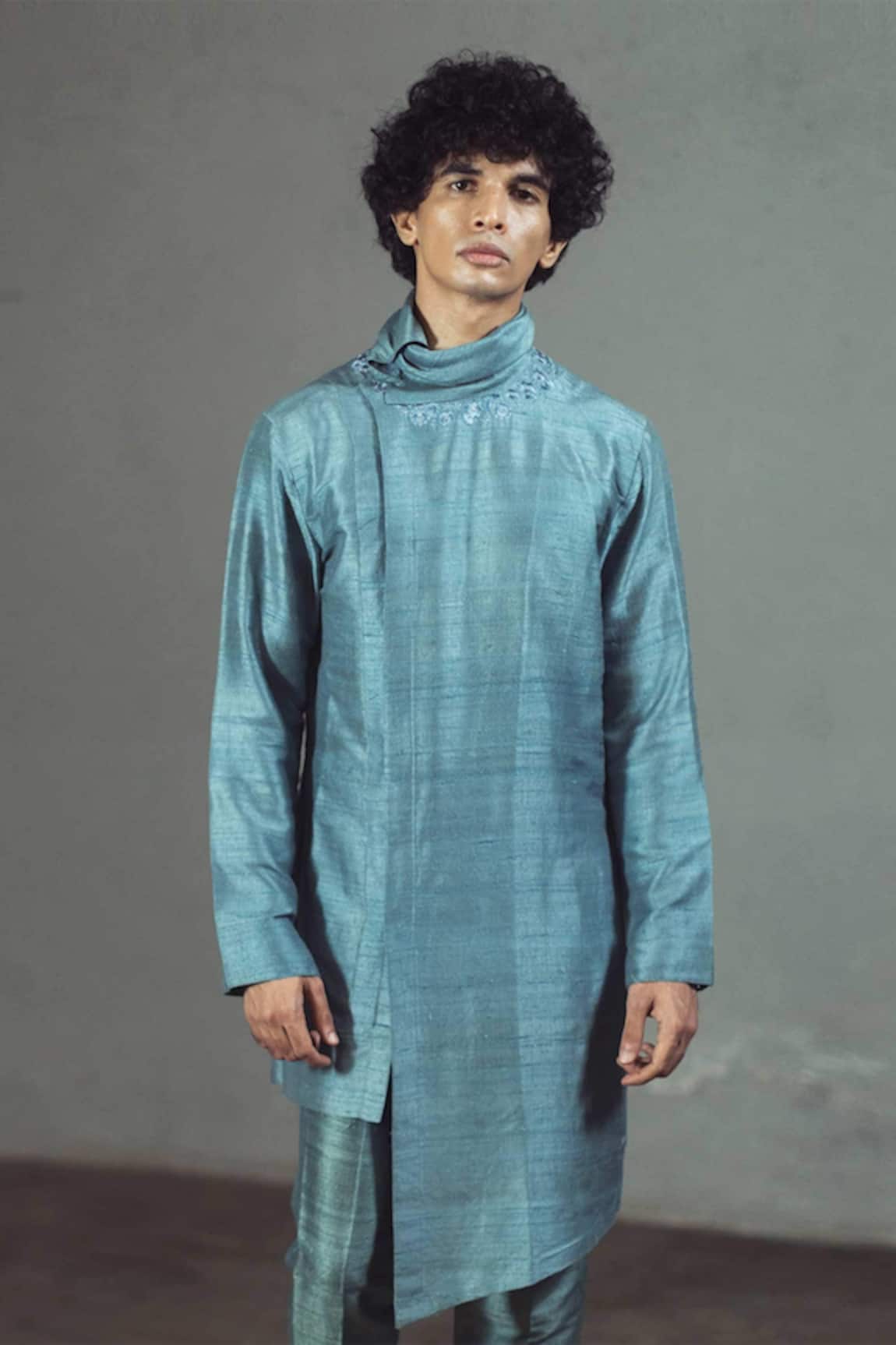 Mitesh Lodha Silk Asymmetric Kurta