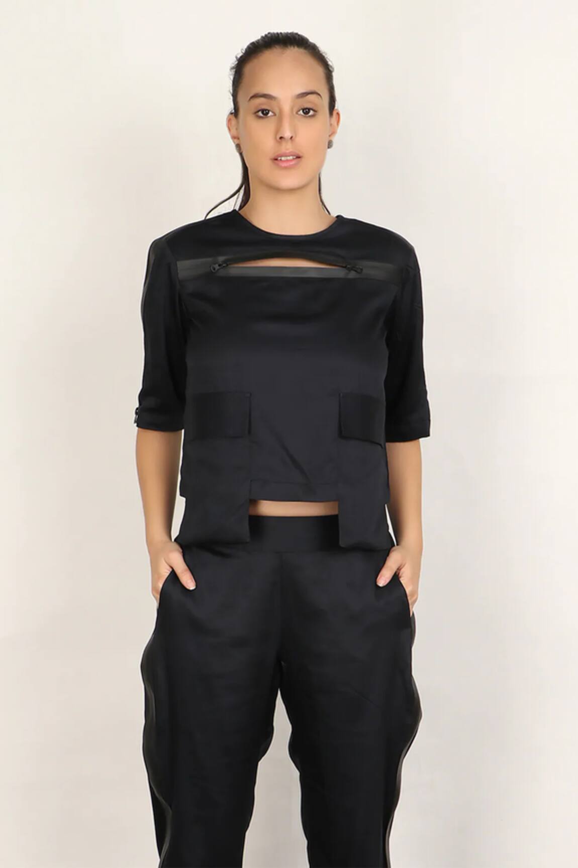 I AM Trouble By KC Satin Jogger Pant Set 
