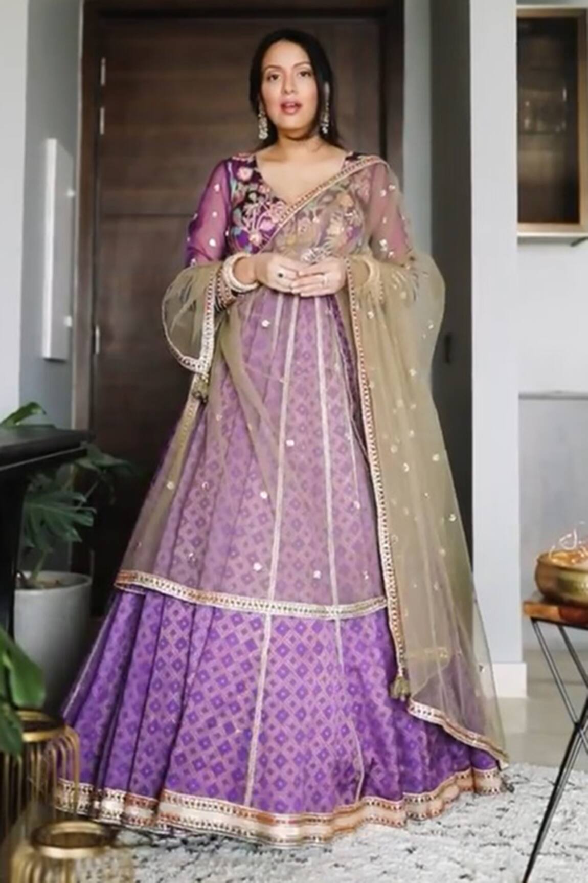 Moledro Sargun Embroidered Anarkali With Dupatta