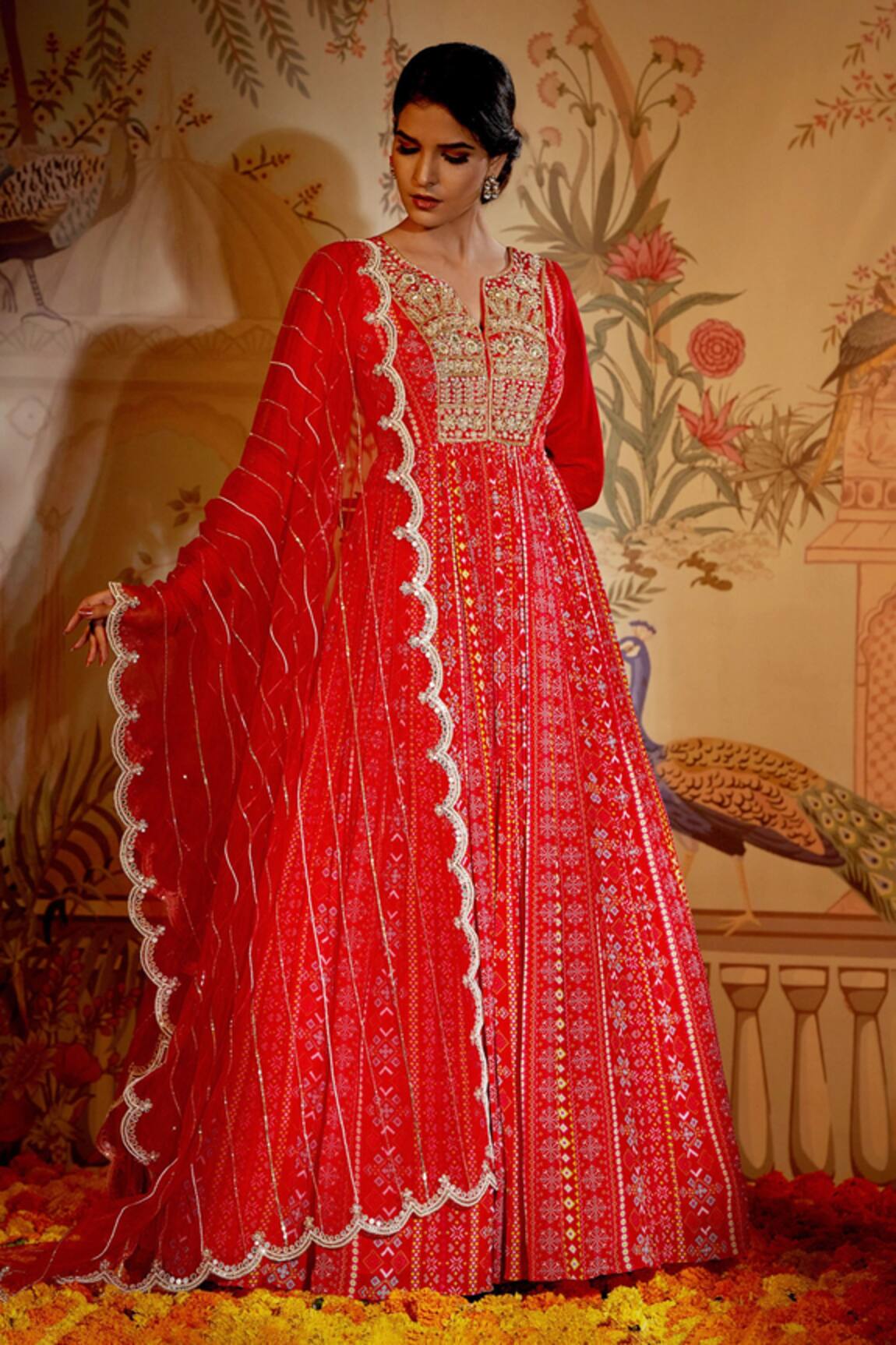 Aayushi Maniar Patola Print Anarkali With Dupatta