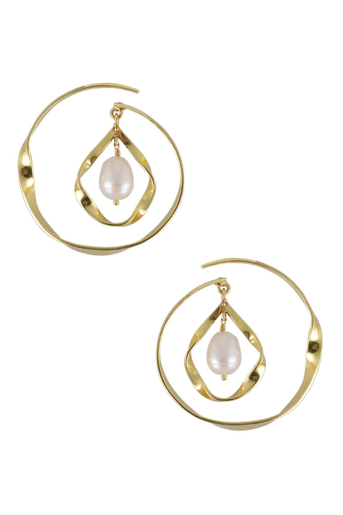Varnika Arora Calla Embellished Hoops 