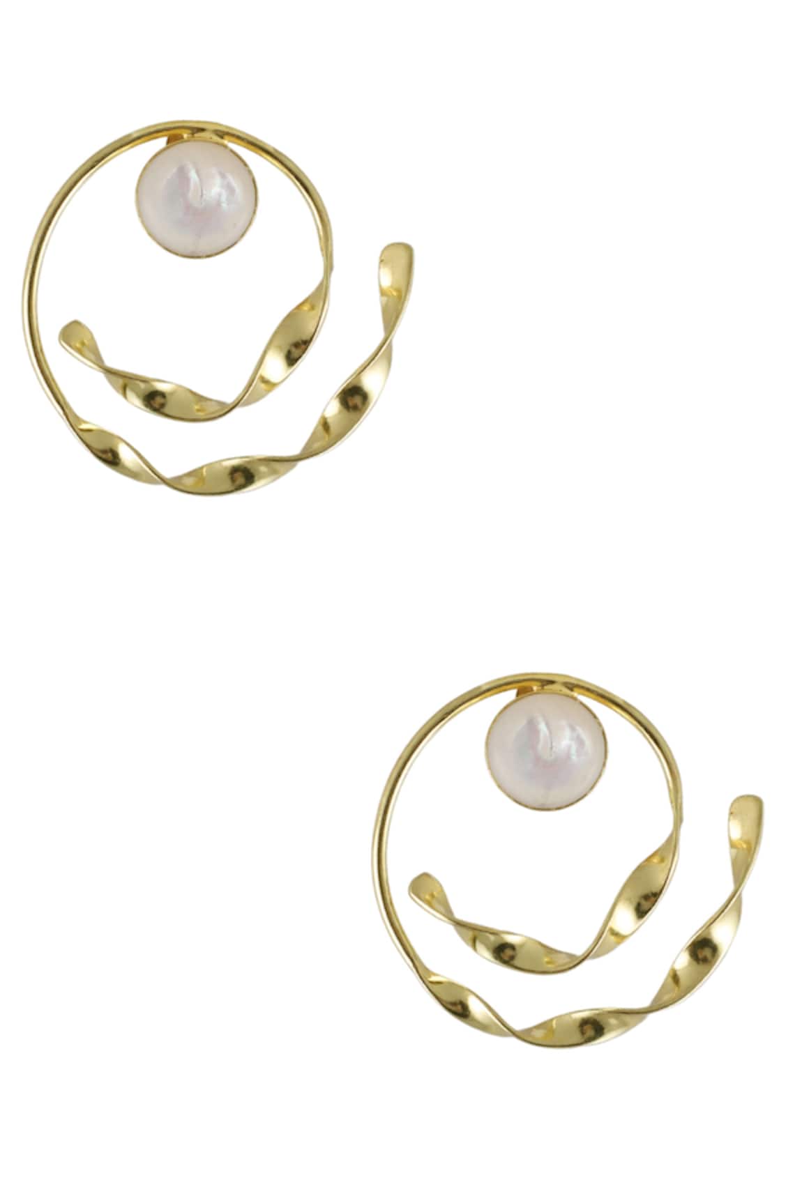 Varnika Arora Ava Pearl Embellished Hoops 