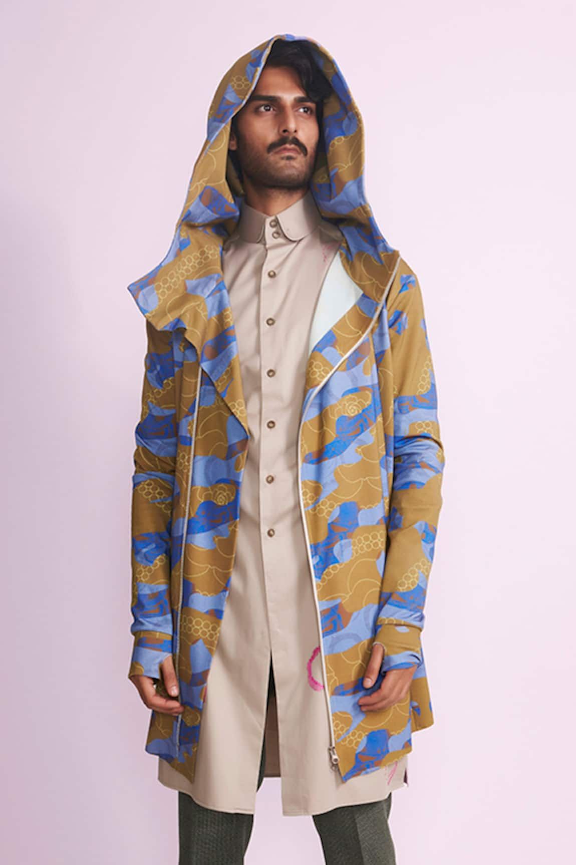 Vikram Bajaj Printed Hoodie Jacket