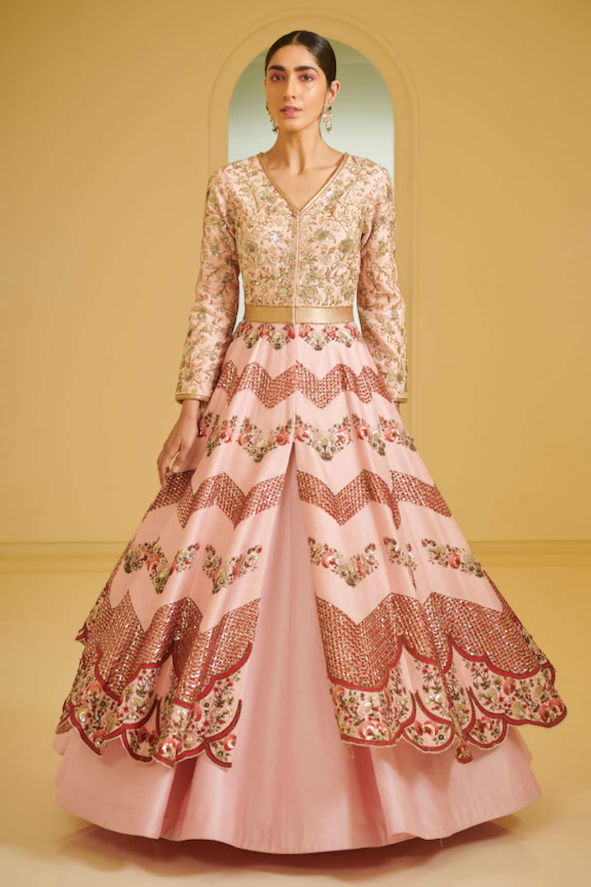 Varun Bahl Layered Anarkali Gown