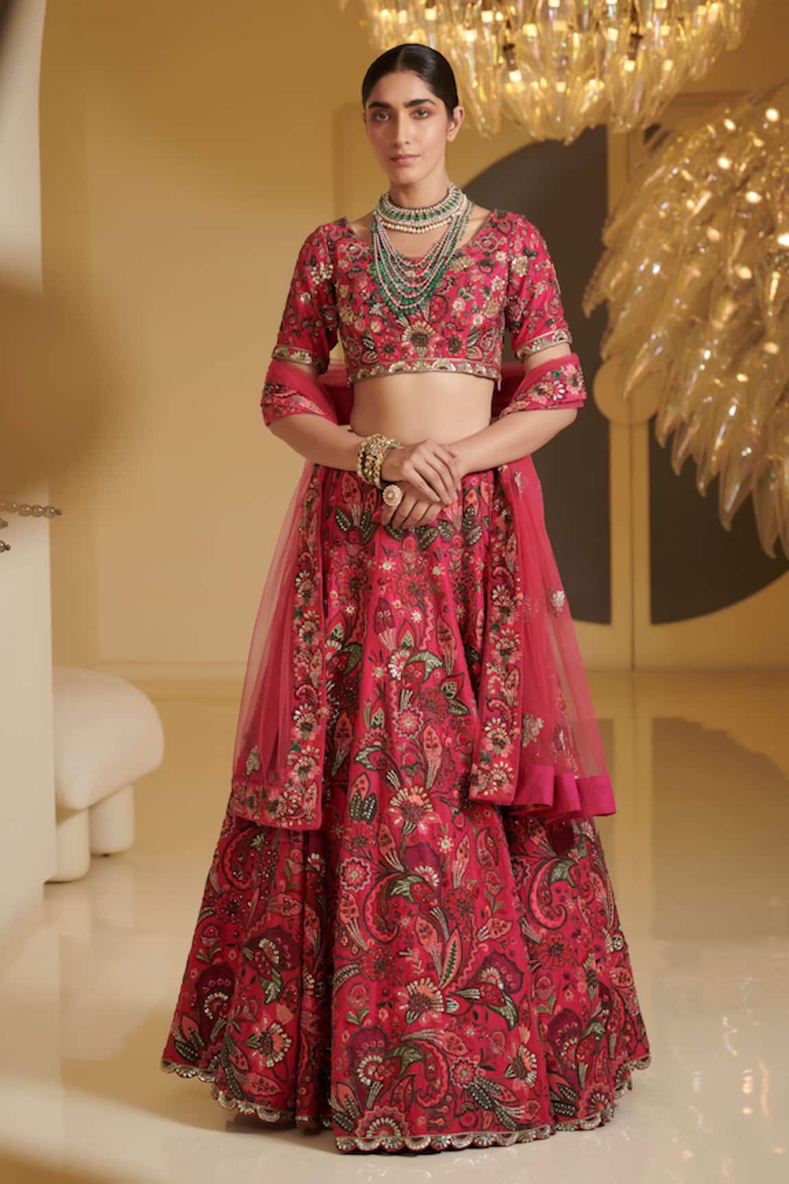 Varun Bahl Embroidered Bridal Lehenga Set