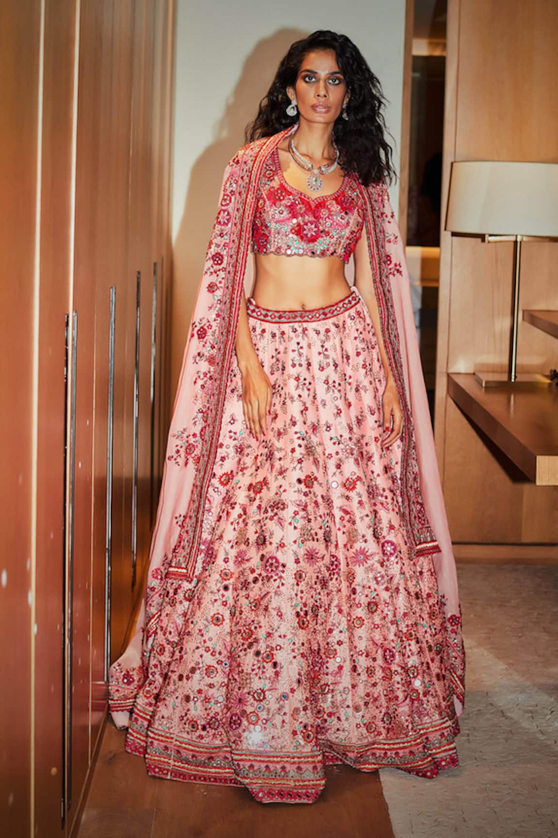 Varun Bahl Hand Embroidered Bridal Lehenga Set 