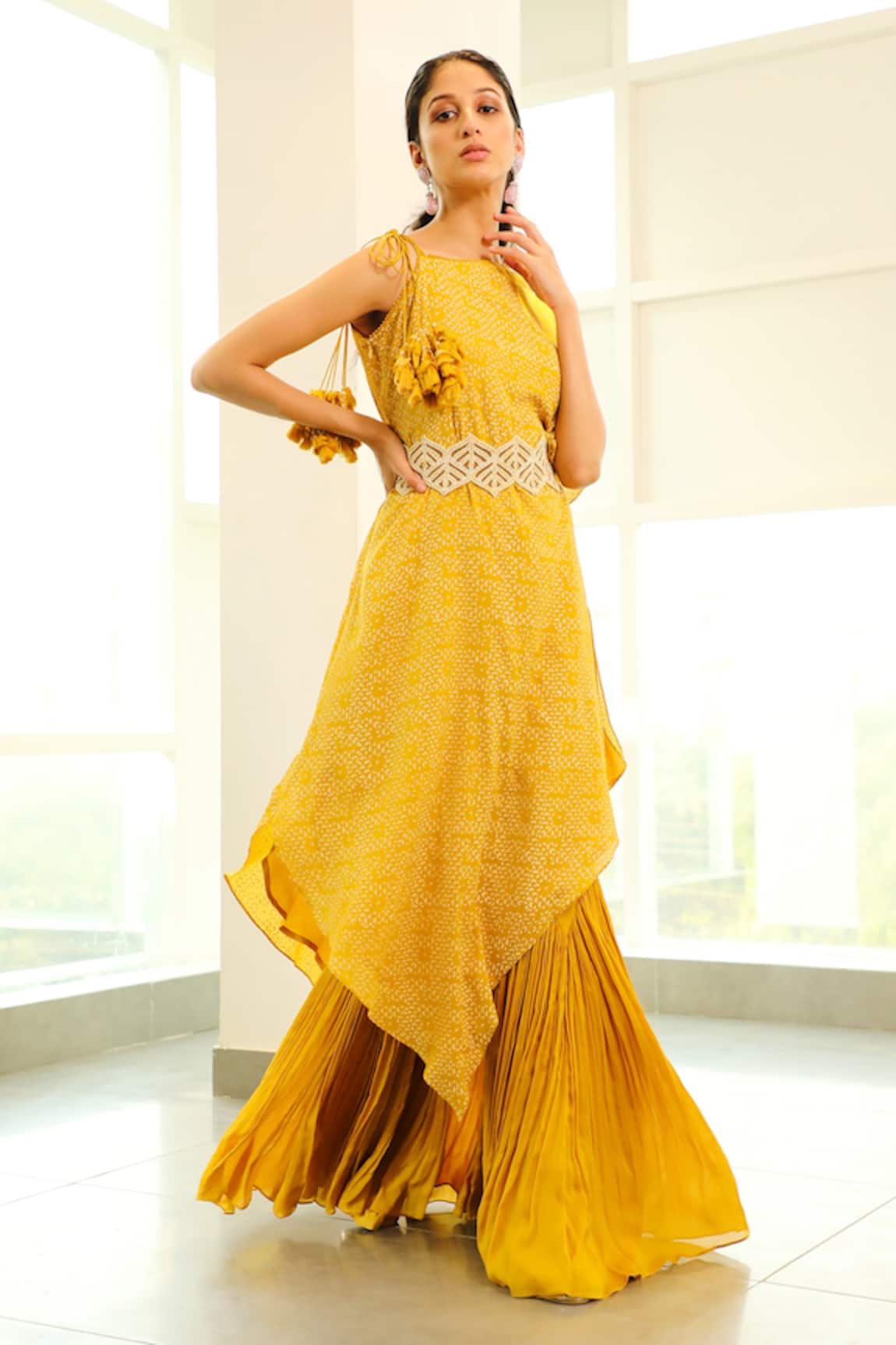 Vidushi Gupta Printed Kaftan Tunic & Pant Set 