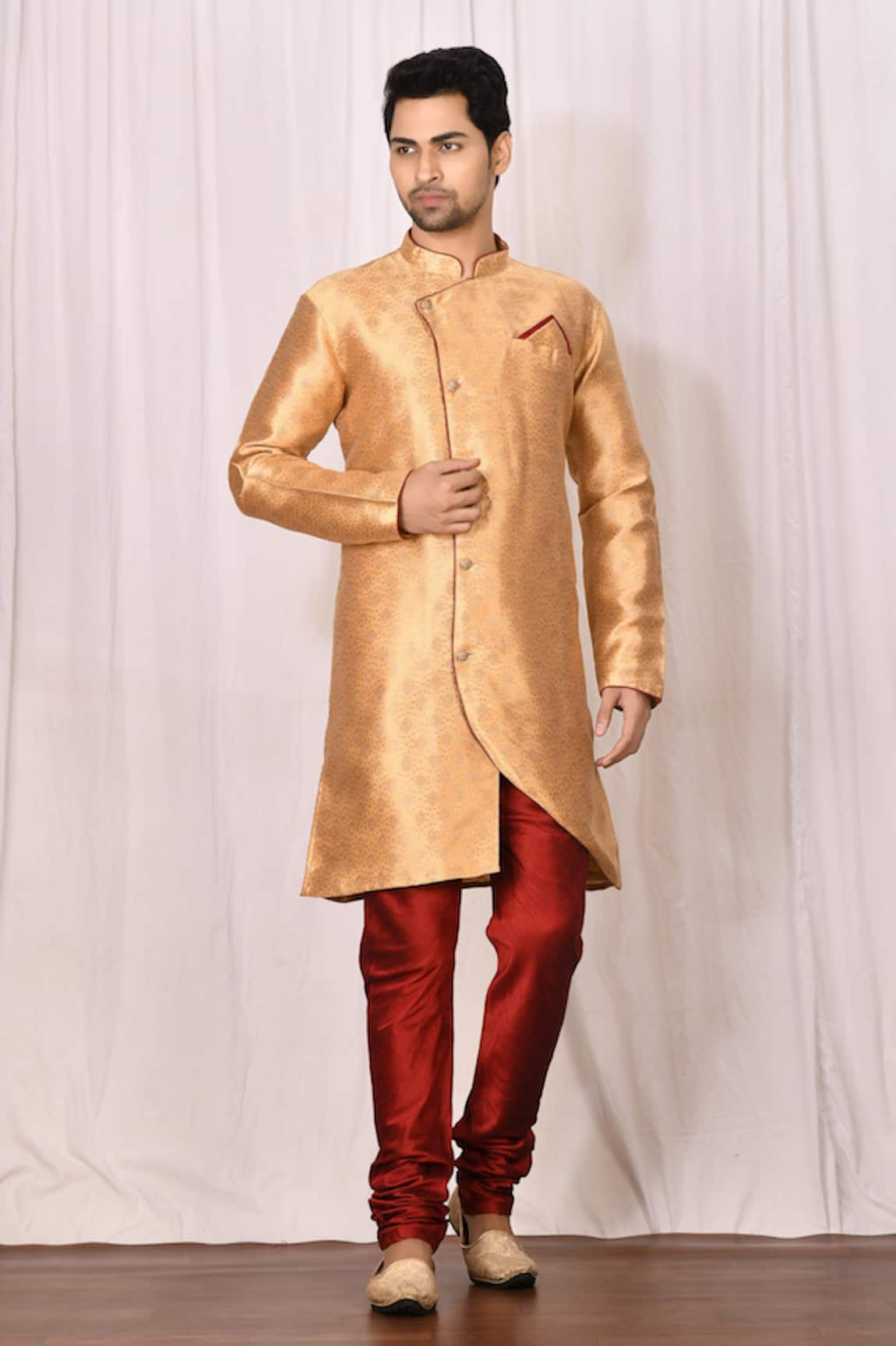 Samyukta Singhania Banarasi Jacquard Sherwani Set