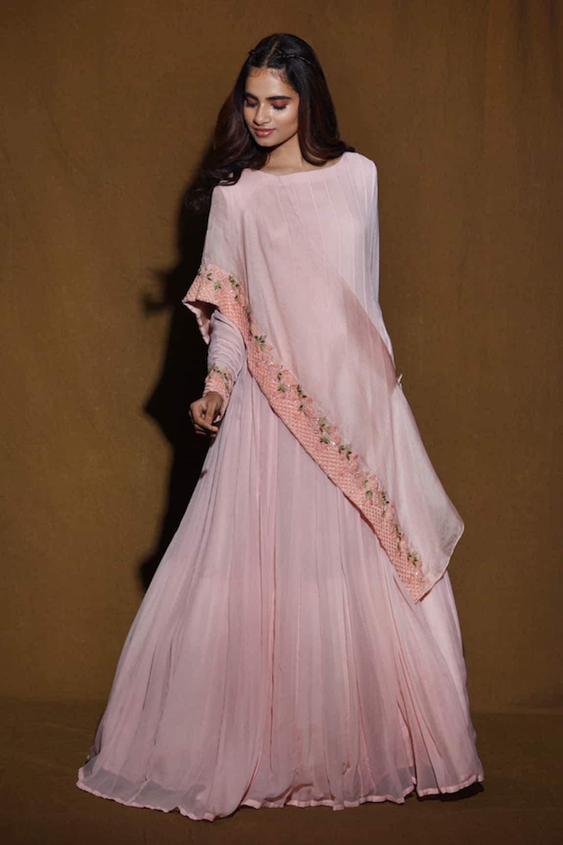 Vara By Vibha N Priti Draped Anarkali Gown 