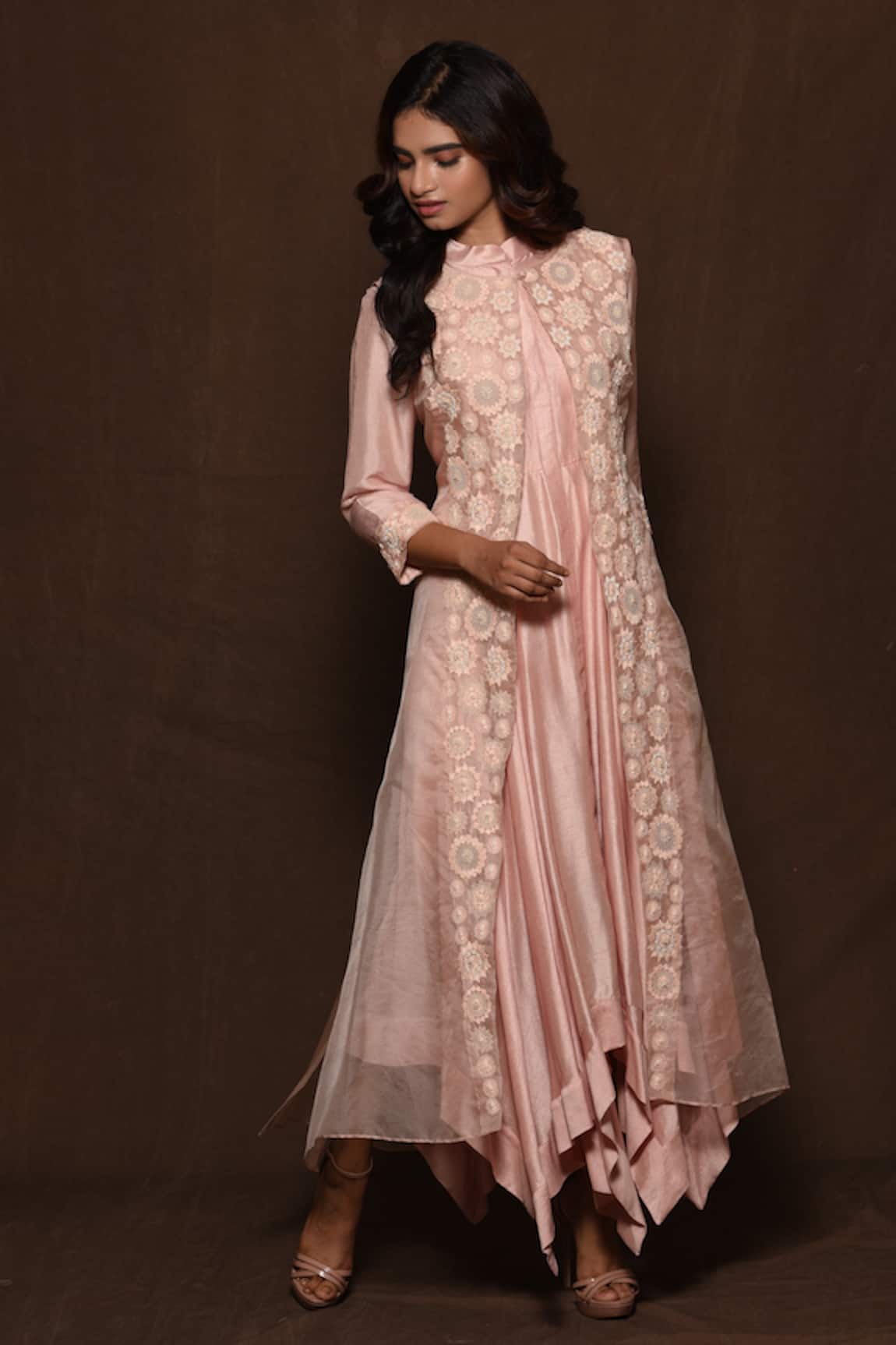 Vara by Vibha n Priti Asymmetric Dress & Jacket Set 