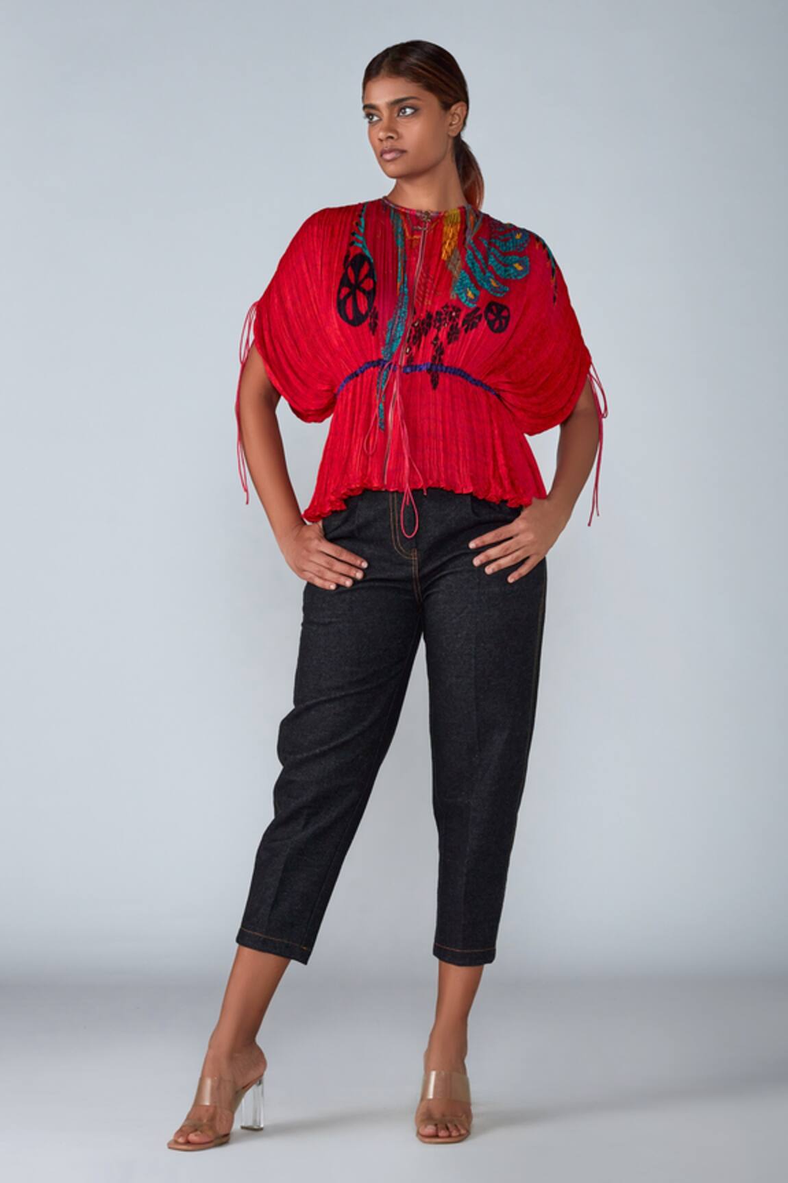 Saaksha & Kinni Acid Wash Denim Pants