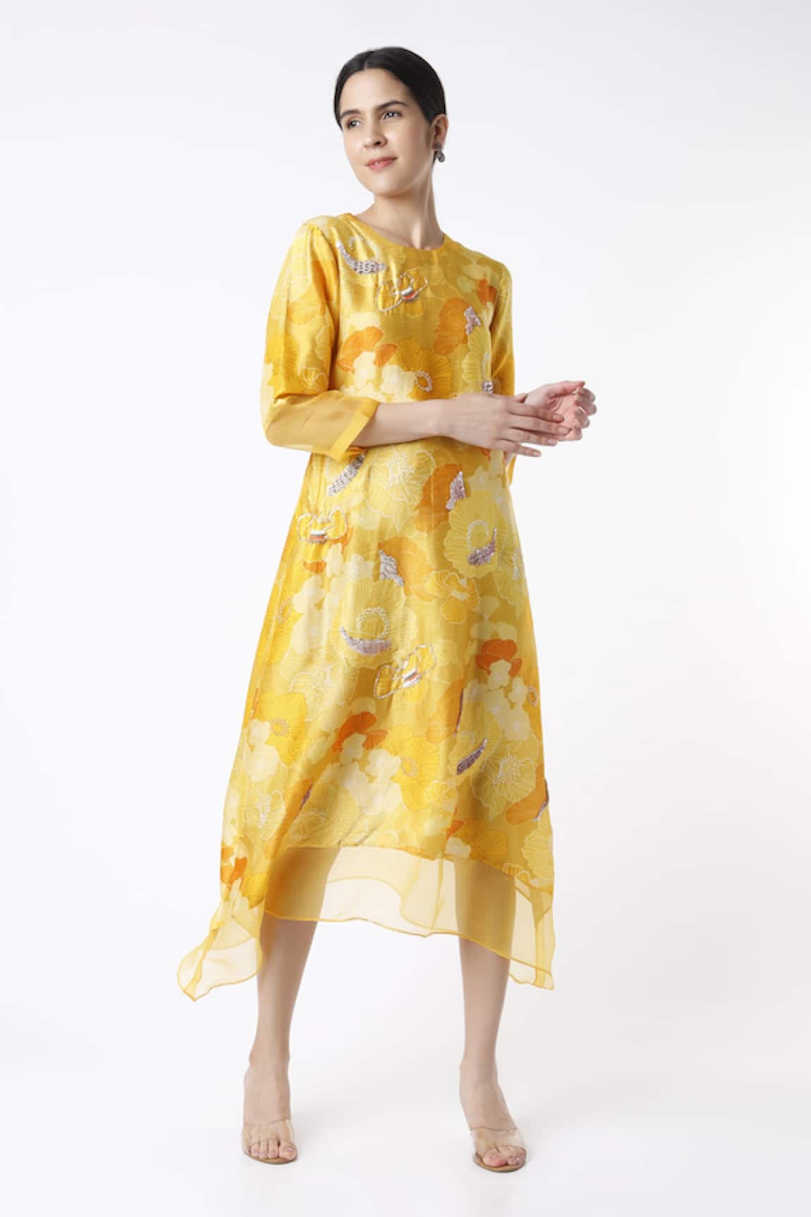 Archana Shah Asymmetric Printed Tunic 