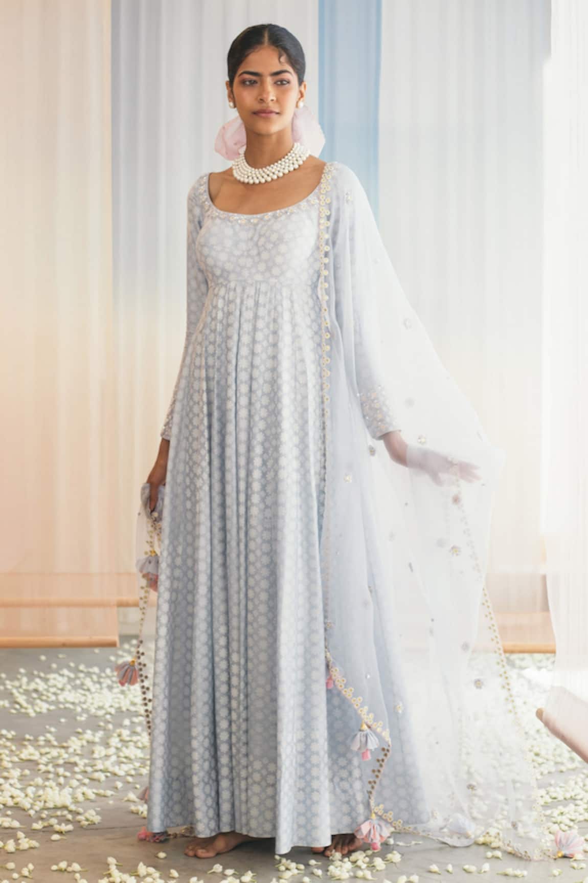 Madzin Printed Anarkali Set