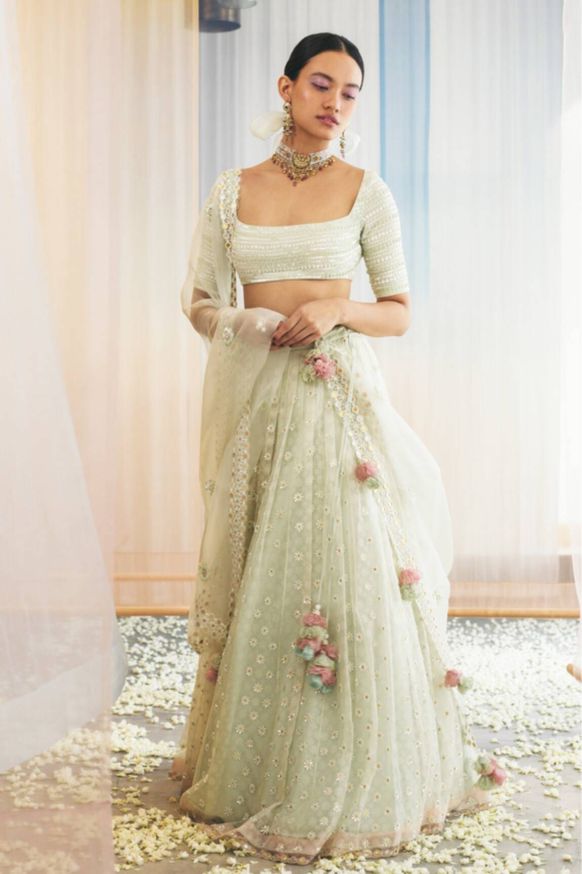 Madzin Silk Lehenga Set