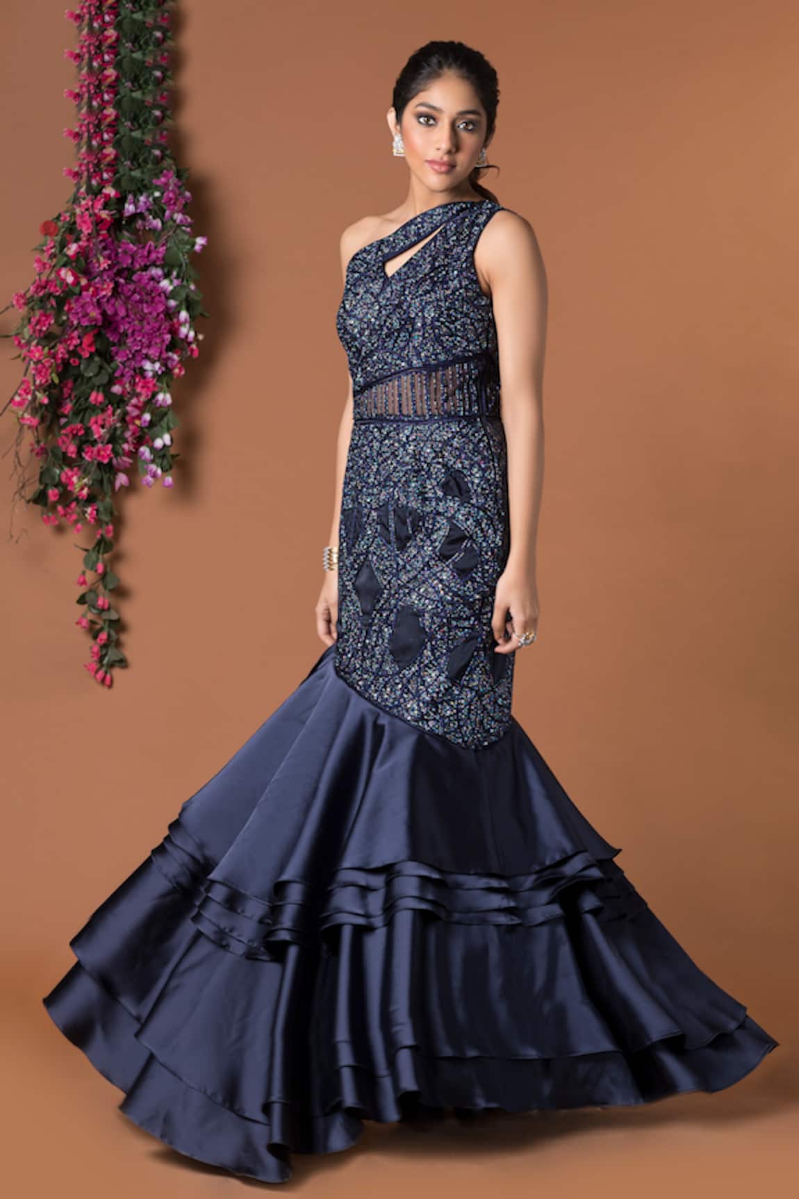 Mehak Murpana Embroidered Fish Cut Gown 