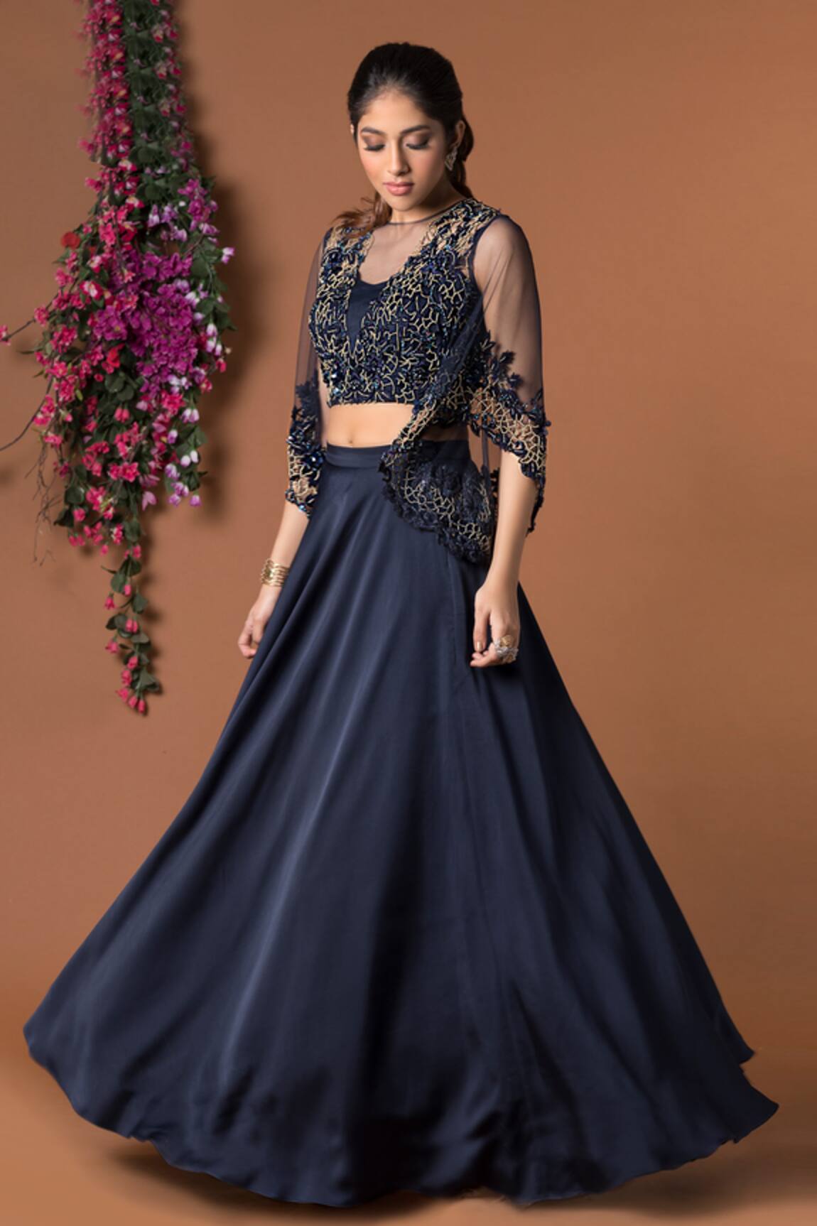 Mehak Murpana Embroidered Blouse & Lehenga Set 