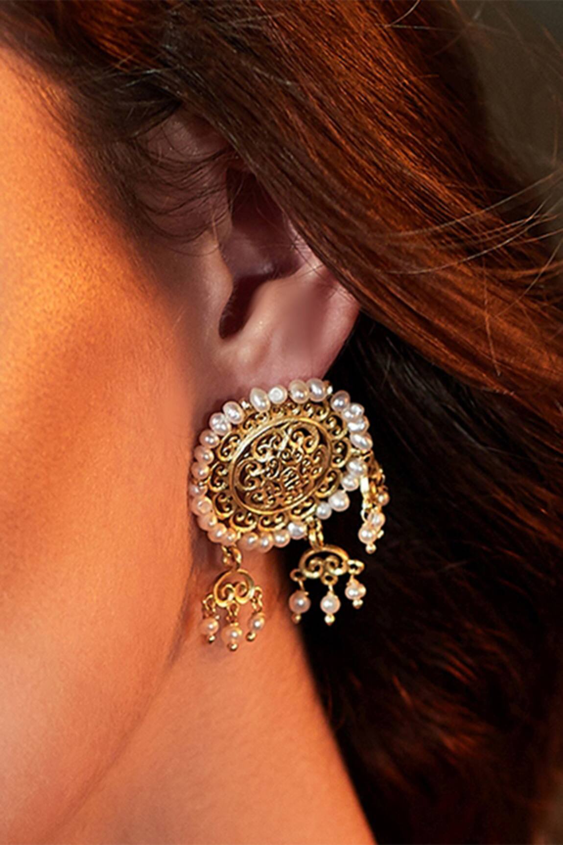 Zariin Filigree Bead Studs 