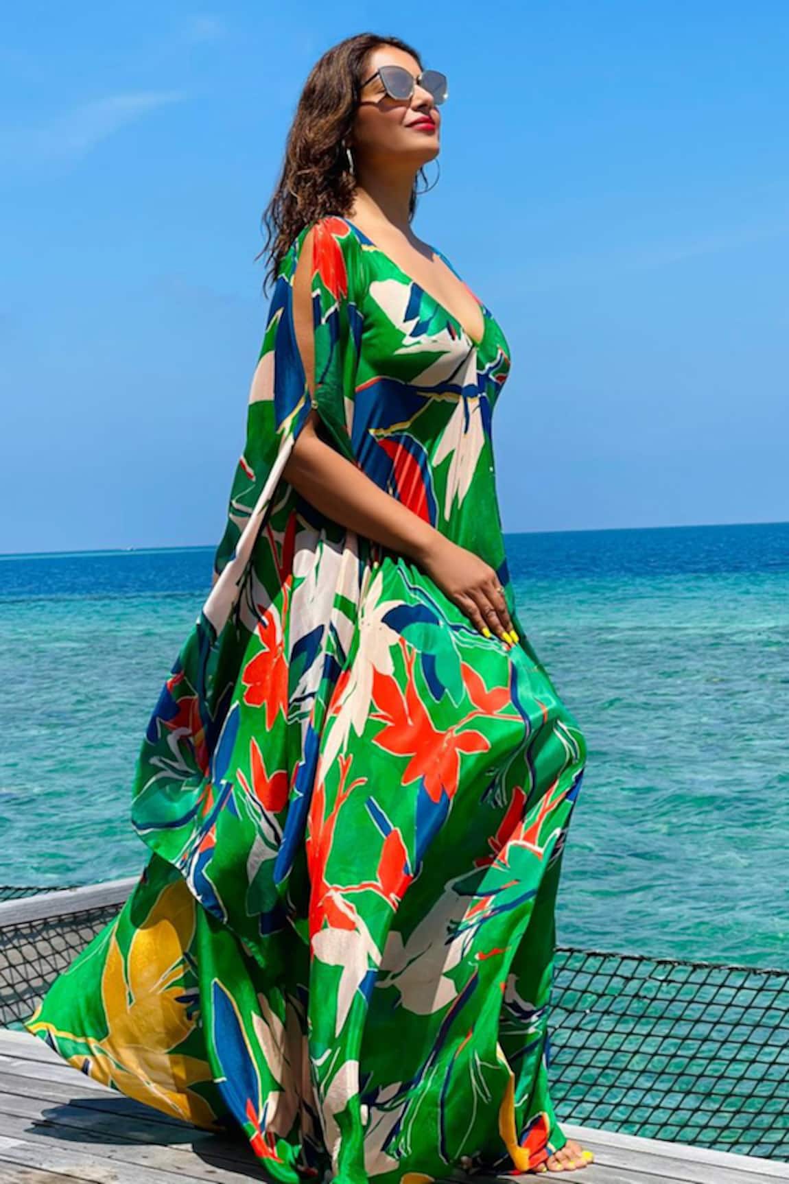 Mandira Wirk Resort Floral Print Kaftan 