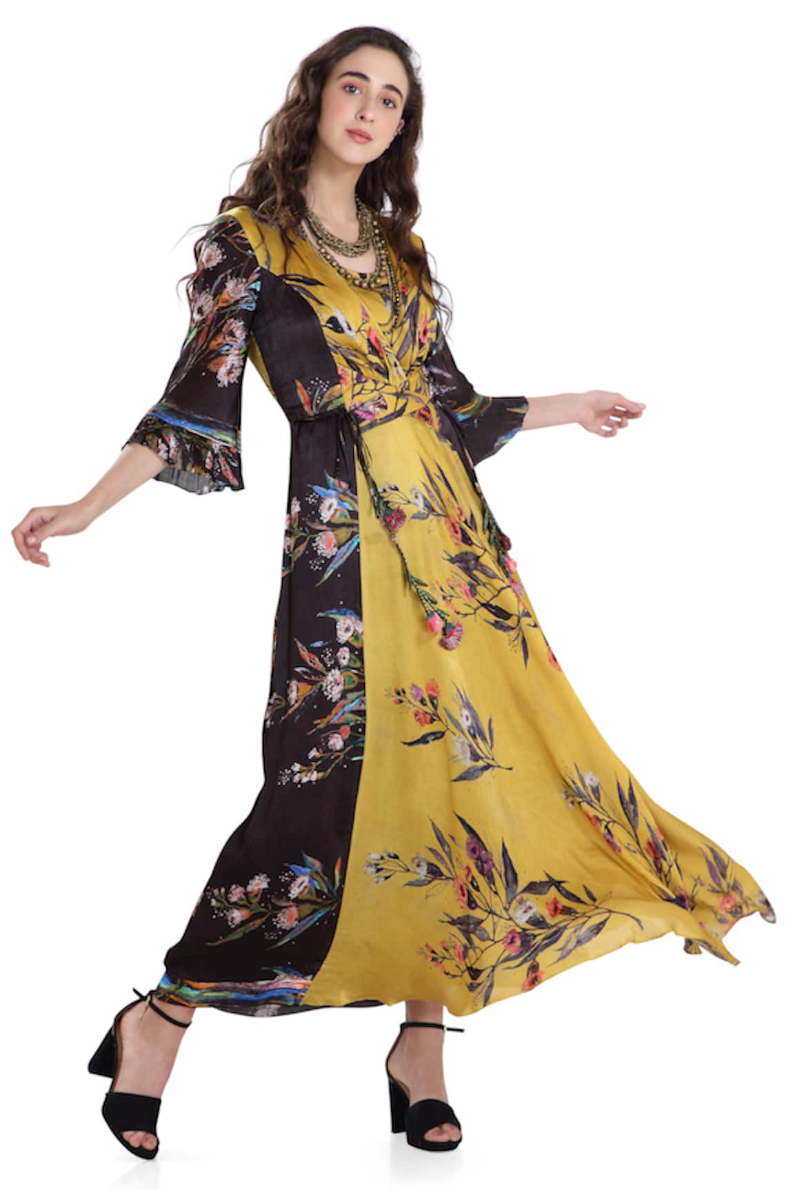 Whimsical By Shica Printed Maxi Dress 