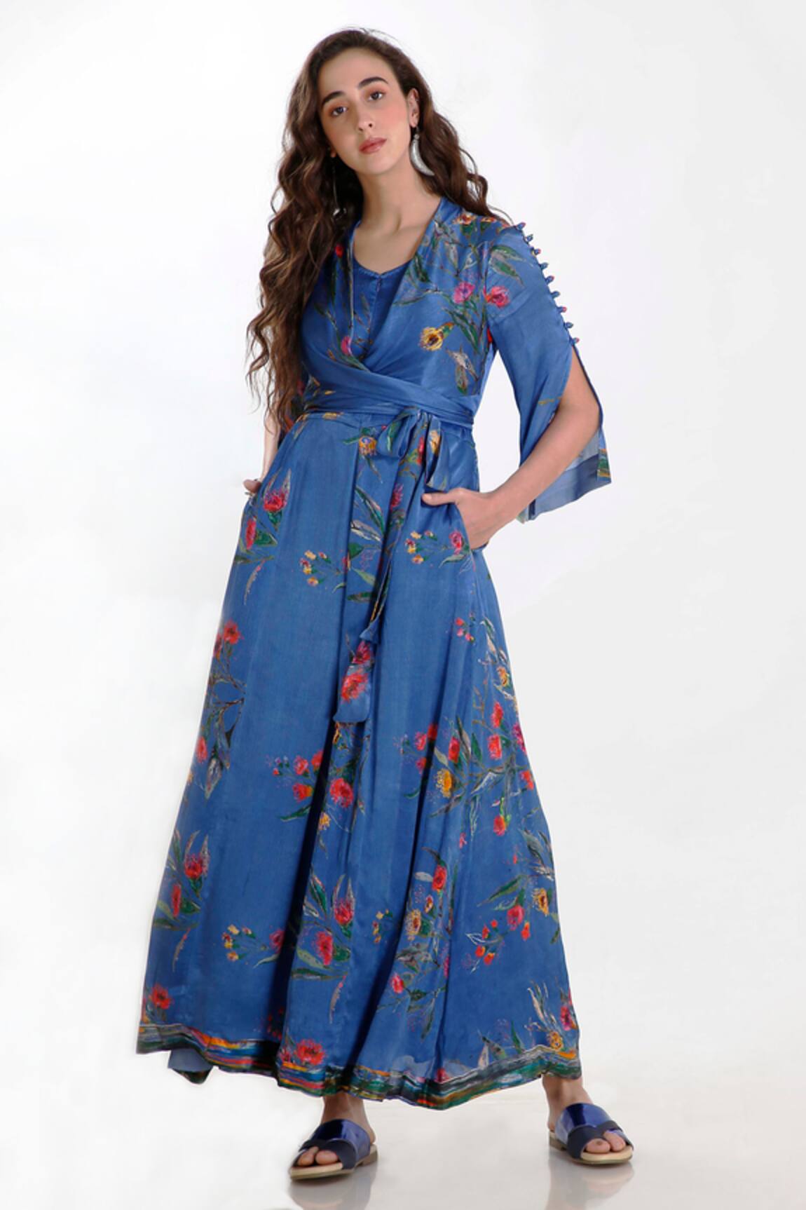 Whimsical By Shica Silk Organza Printed Jumpsuit