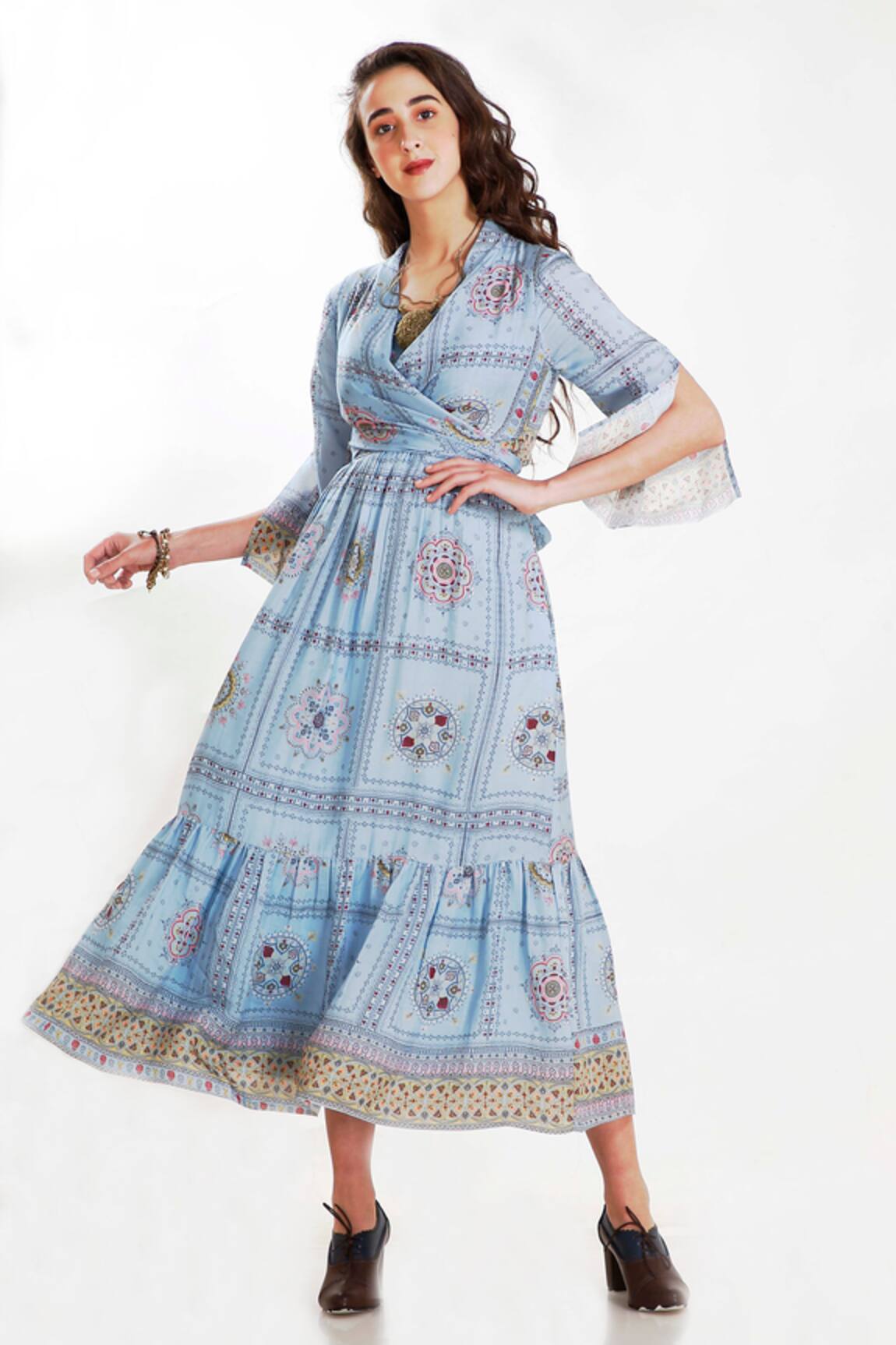 Whimsical By Shica Printed Midi Dress