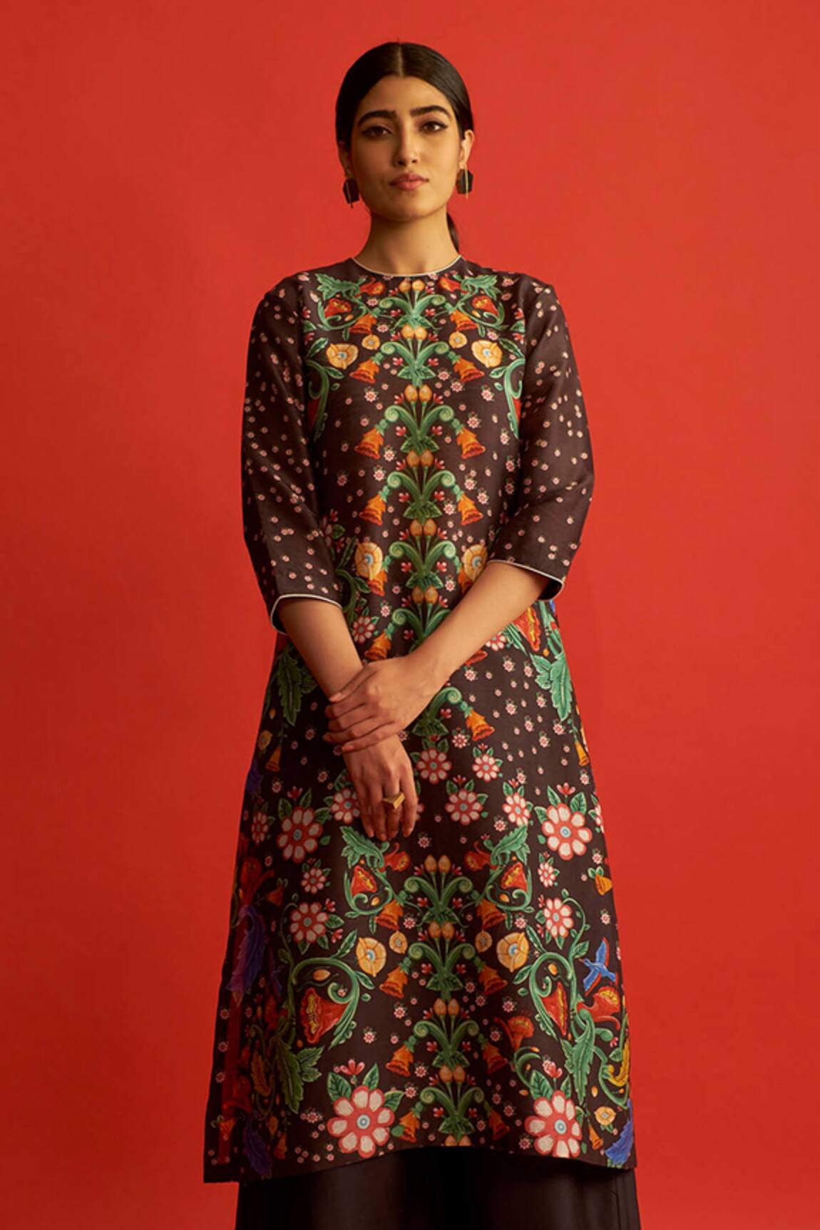 Saksham & Neharicka Chanderi Cotton Silk Printed Kurta