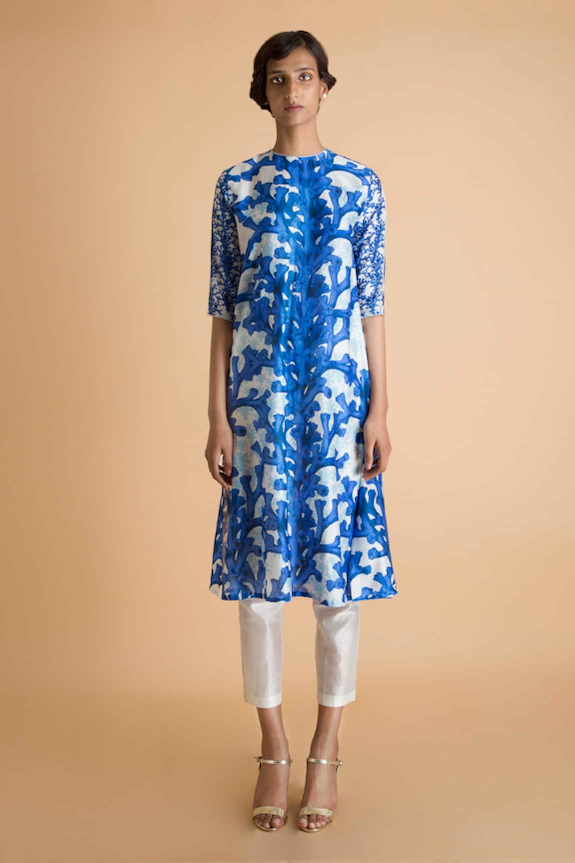 Saksham Neharicka Chanderi floral print kurta