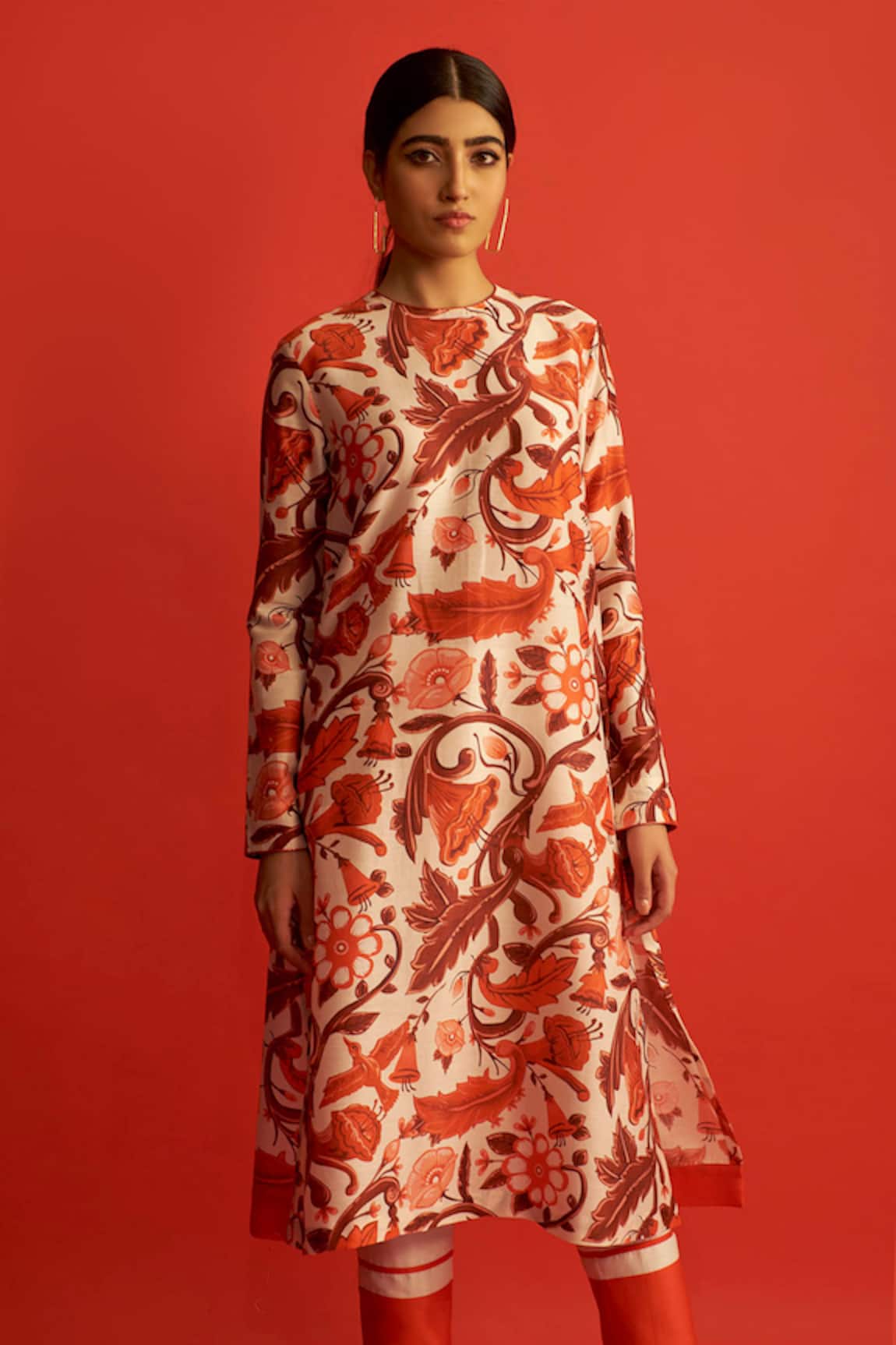 Saksham & Neharicka Chanderi Cotton Silk Printed Kurta