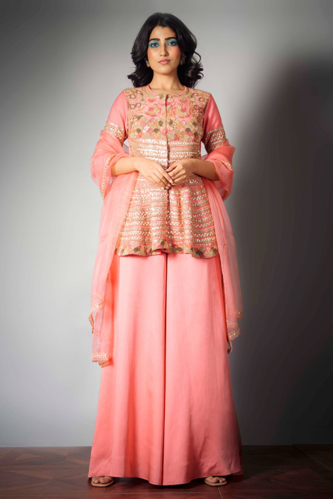 Saksham & Neharicka Embroidered Peplum Kurta Set